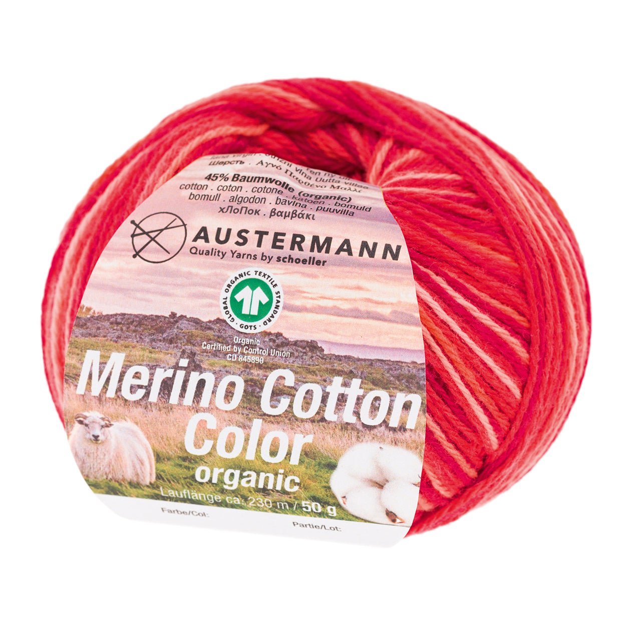 Merino Cotton Color - Merinowolle Baumwolle