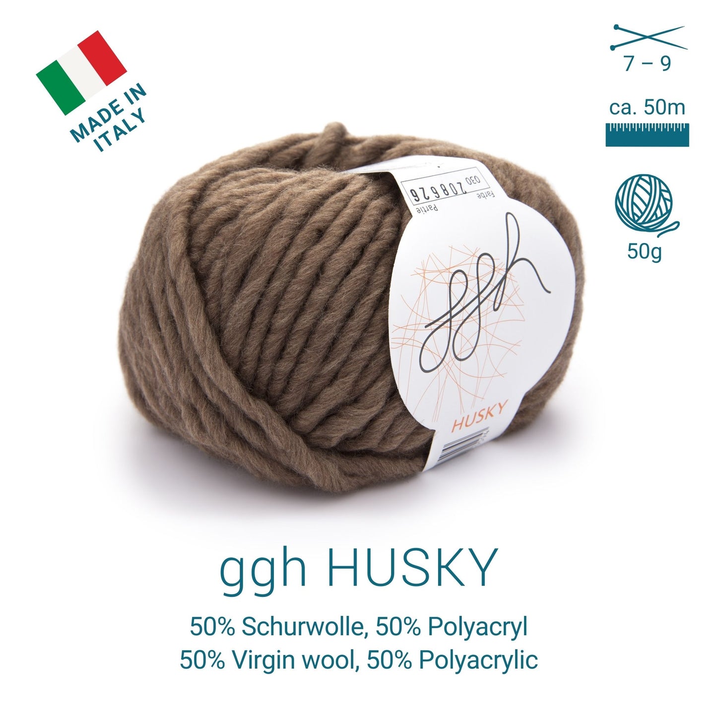 ggh Husky Box | 300g Set (6x50g) – 030 – Lederbraun