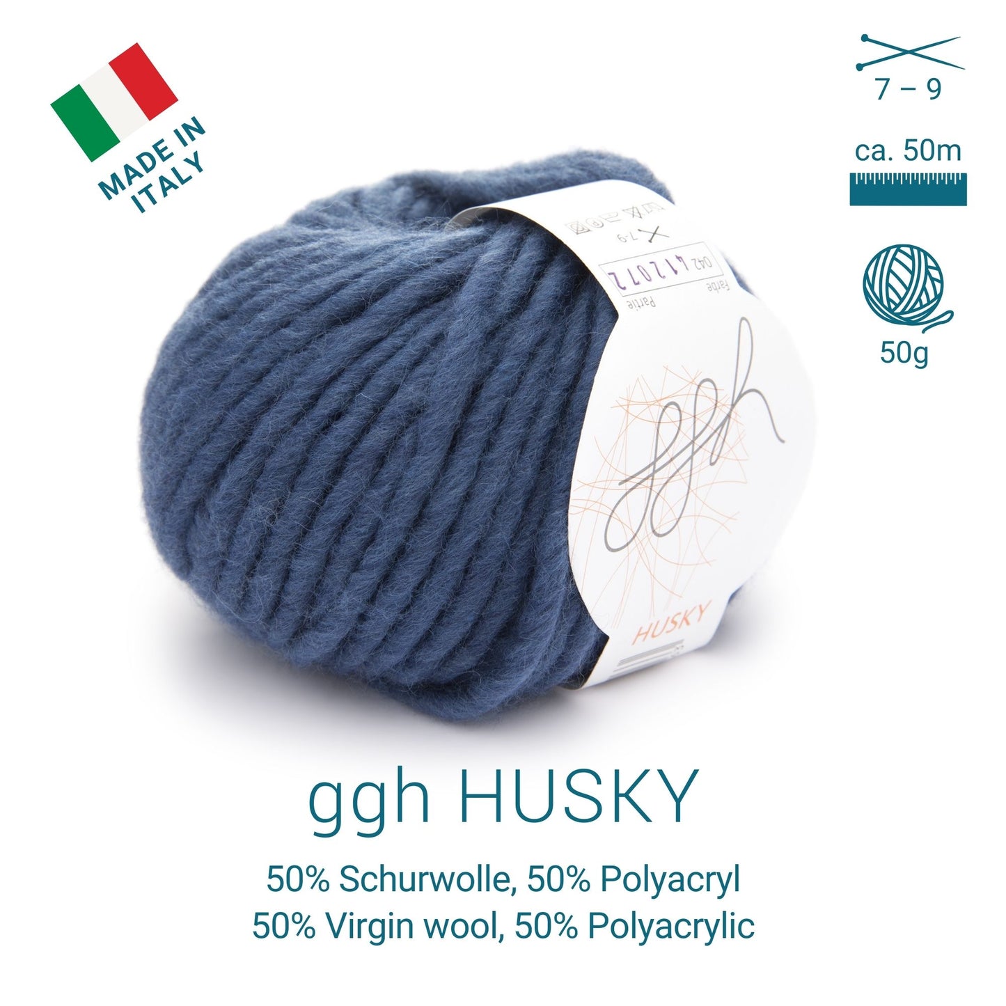ggh Husky Box | 300g Set (6x50g) – 042 – Ozeanblau