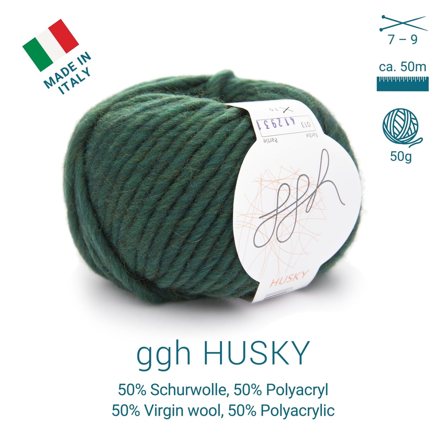 ggh Husky Box | 300g Set (6x50g) – 013 – Nordseegrün
