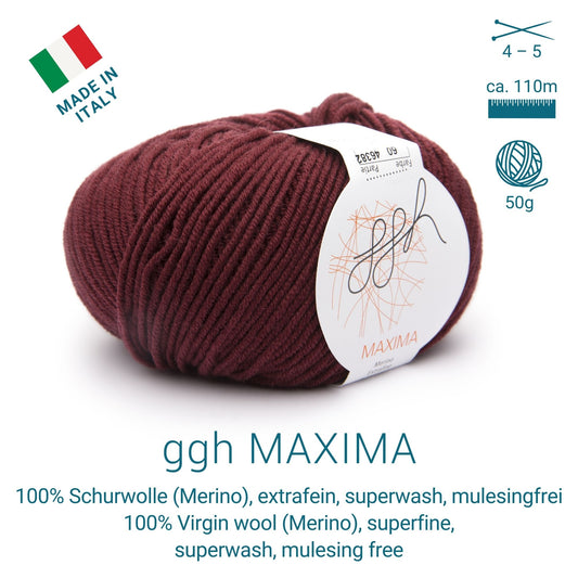 ggh Maxima | Merinowolle | 110m/50g | 060 - Ochsenblut