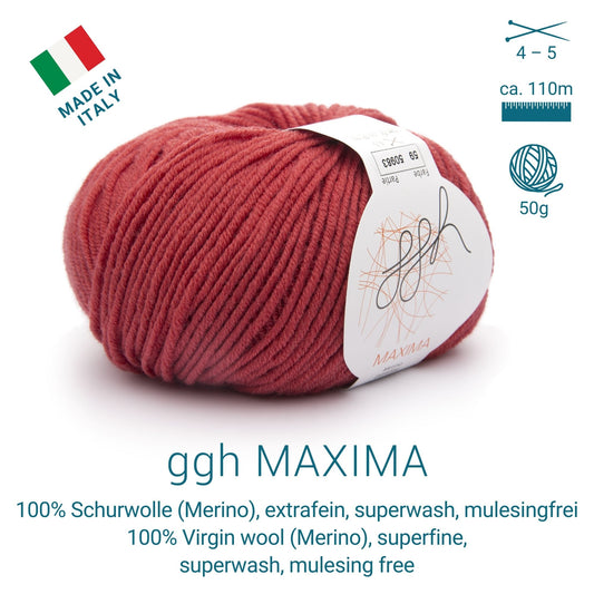 ggh Maxima | Merinowolle | 110m/50g | 059 - Korallrot