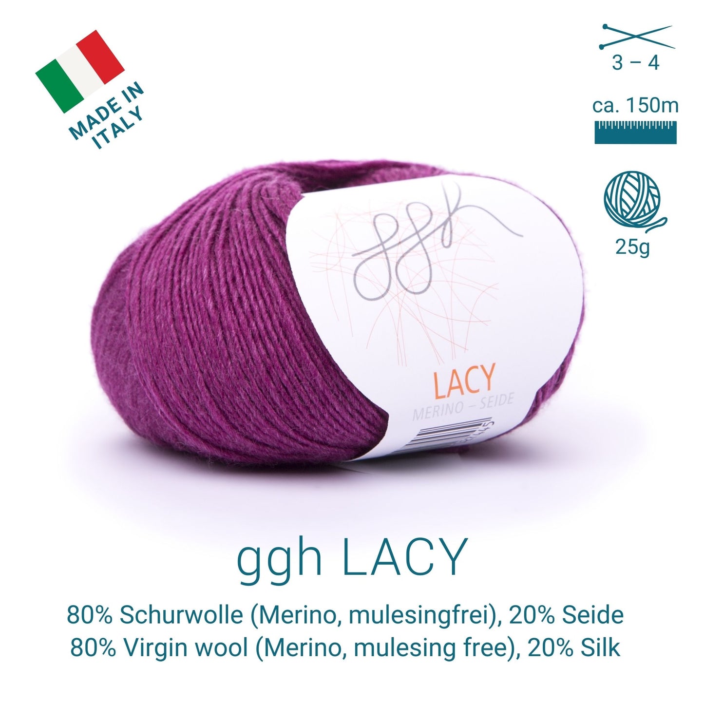 ggh Lacy | Set mit 4 x 25g (insg. 100g) - 016 - Amethyst