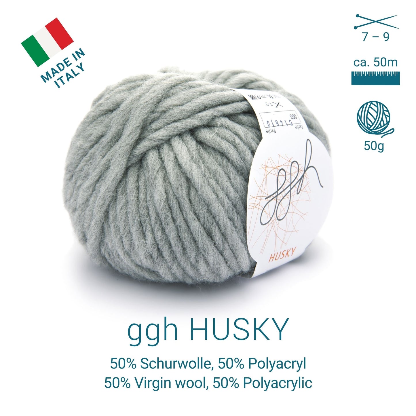 ggh Husky Box | 300g Set (6x50g) – 003 – Hellgrau