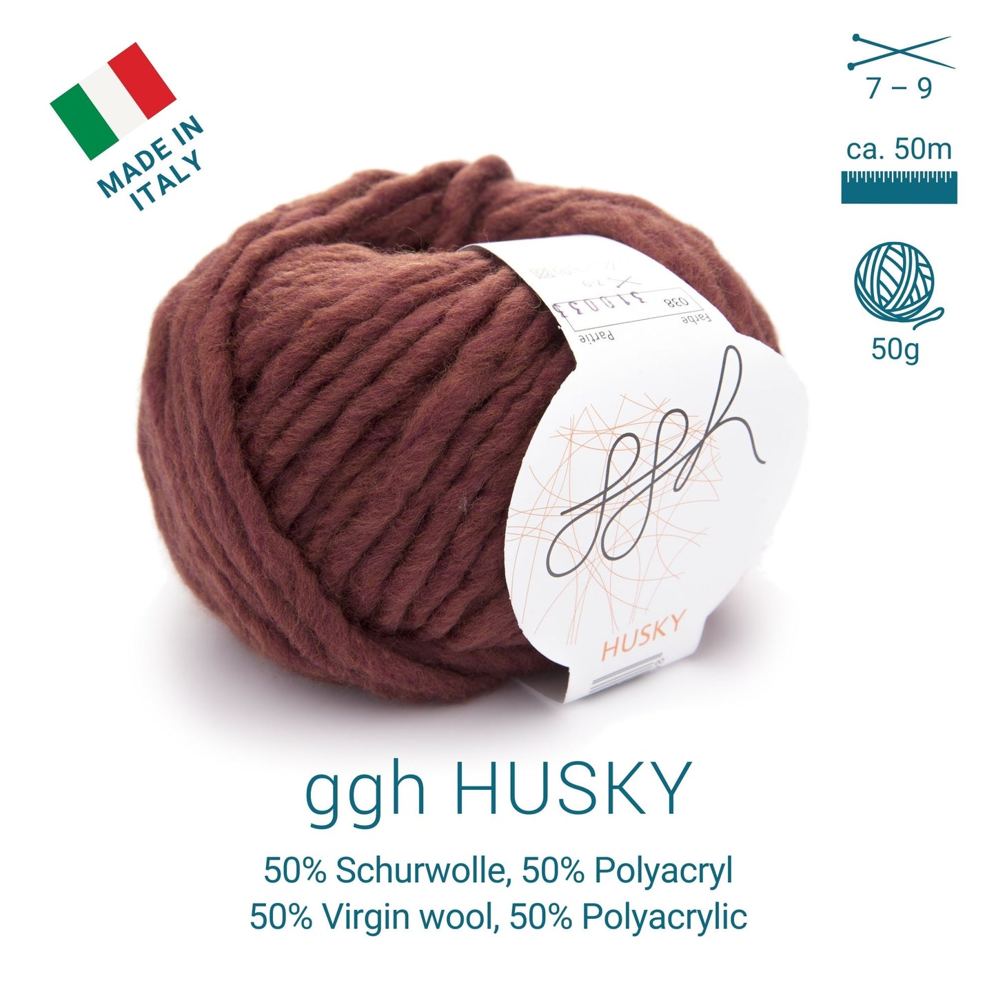 ggh Husky Box | 300g Set (6x50g) – 038 – Sequoiabraun