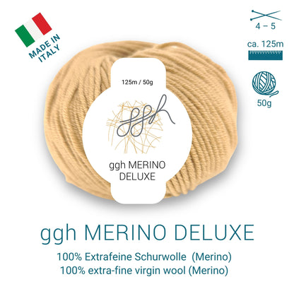 ggh Merino Deluxe - 300g Set (6x50g) - 008 – Beigebraun