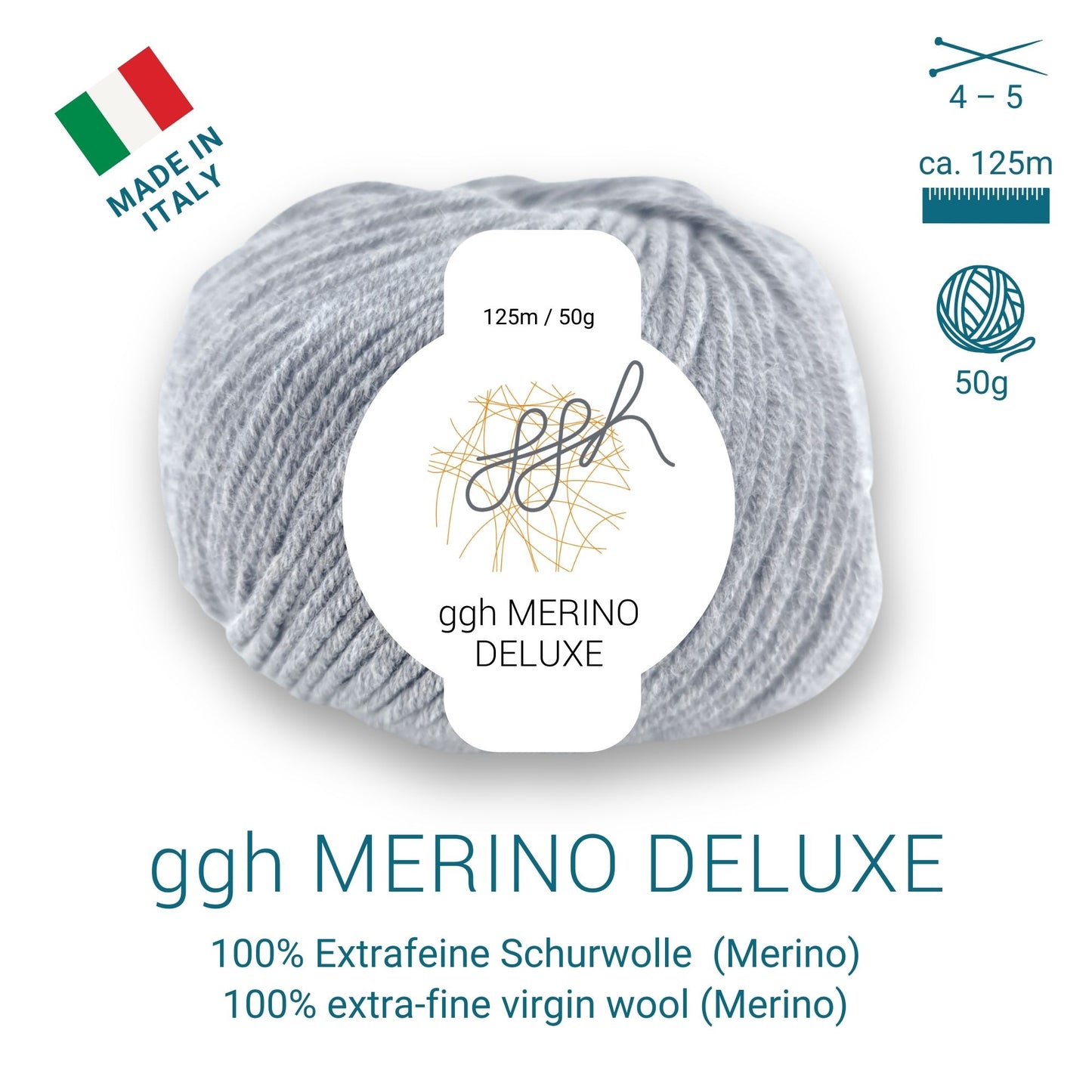 ggh Merino Deluxe - 300g Set (6x50g) - 005 - Grau