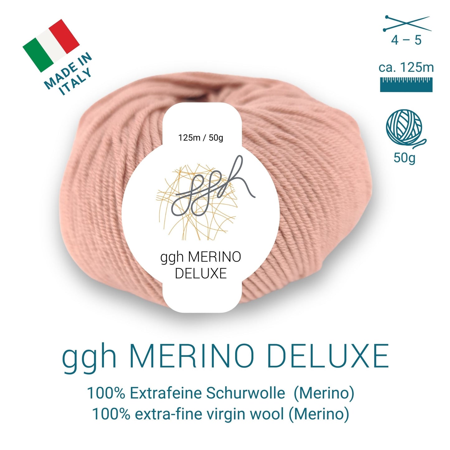 ggh Merino Deluxe - 300g Set (6x50g) - 014 - Flamingo Pink