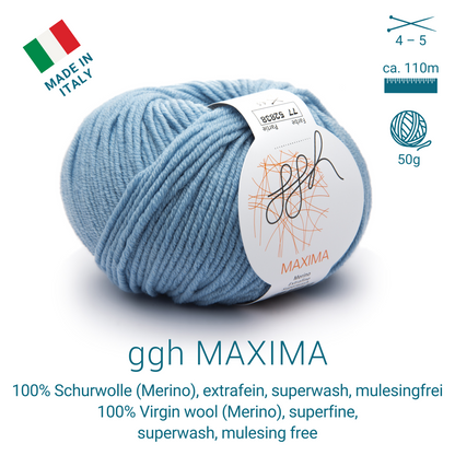 ggh Maxima Box | 300g Set (6x50g) – 077 – Hellblau