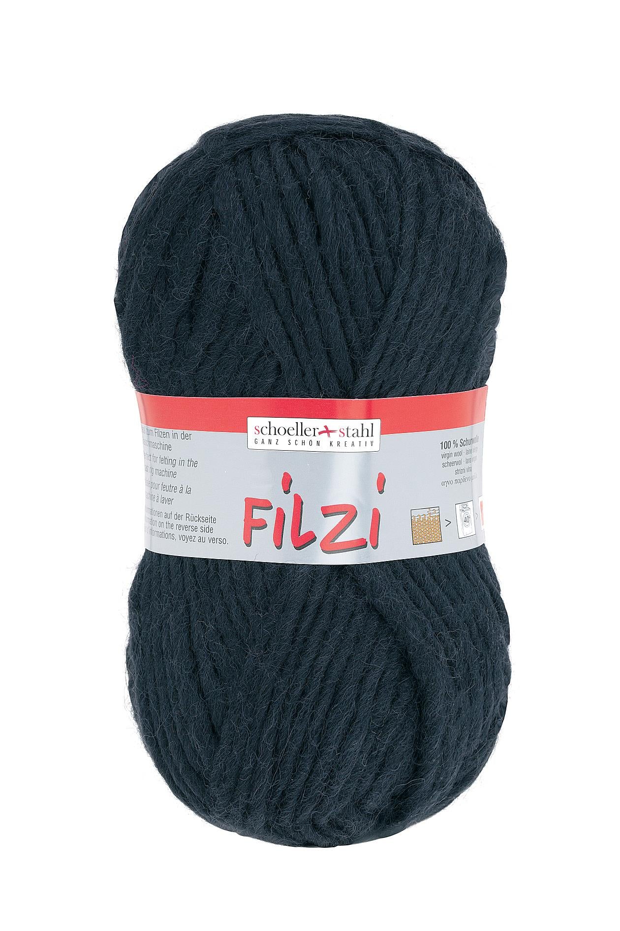 FILZI 50g | Farbe 02 - SCHWARZ