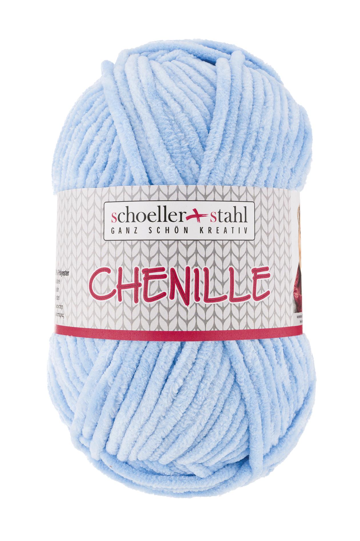 CHENILLE Wolle | 100g | Farbe 08 - HELLBLAU