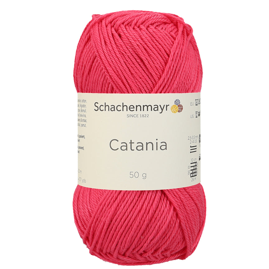 Catania | Baumwolle | 125m/50g | Farbe 256 - Himbeer