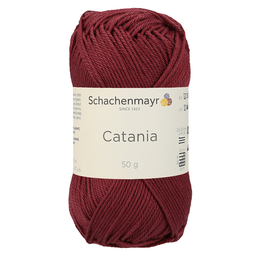 Catania | Baumwolle | 125m/50g | Farbe 425 - Burgund
