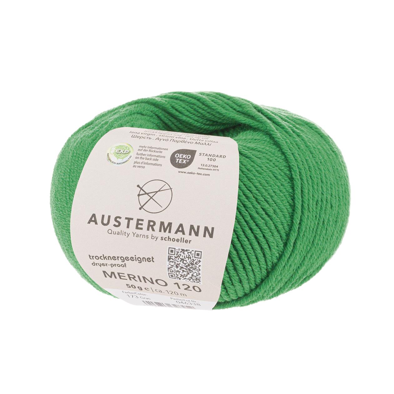 Austermann Merino 120 | Merino wool 120m/50g | Colour 173 - grass
