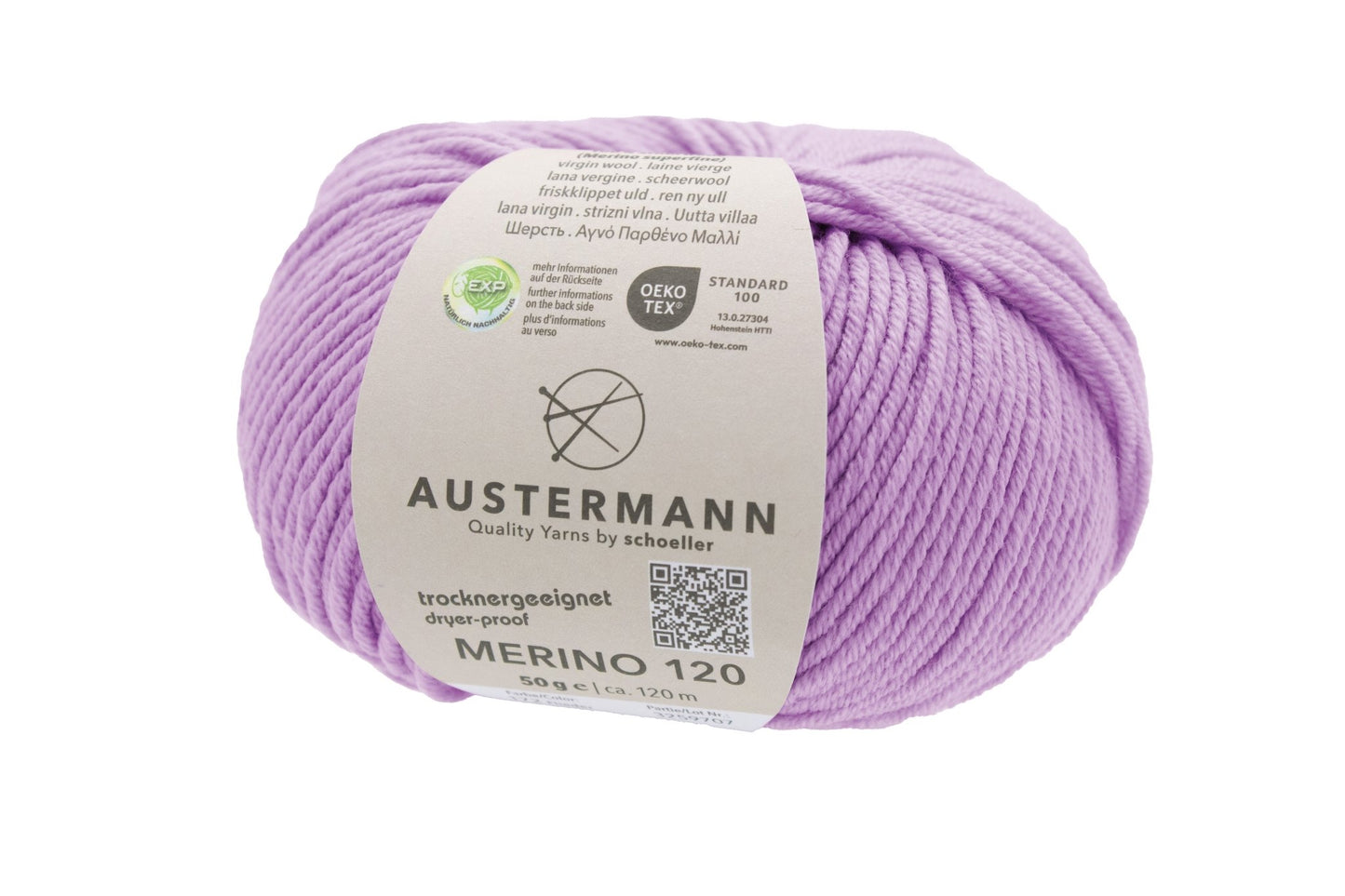 Austermann Merino 120 | Merinowolle 120m/50g | Farbe 172 - flieder - Handarbeiten - 1