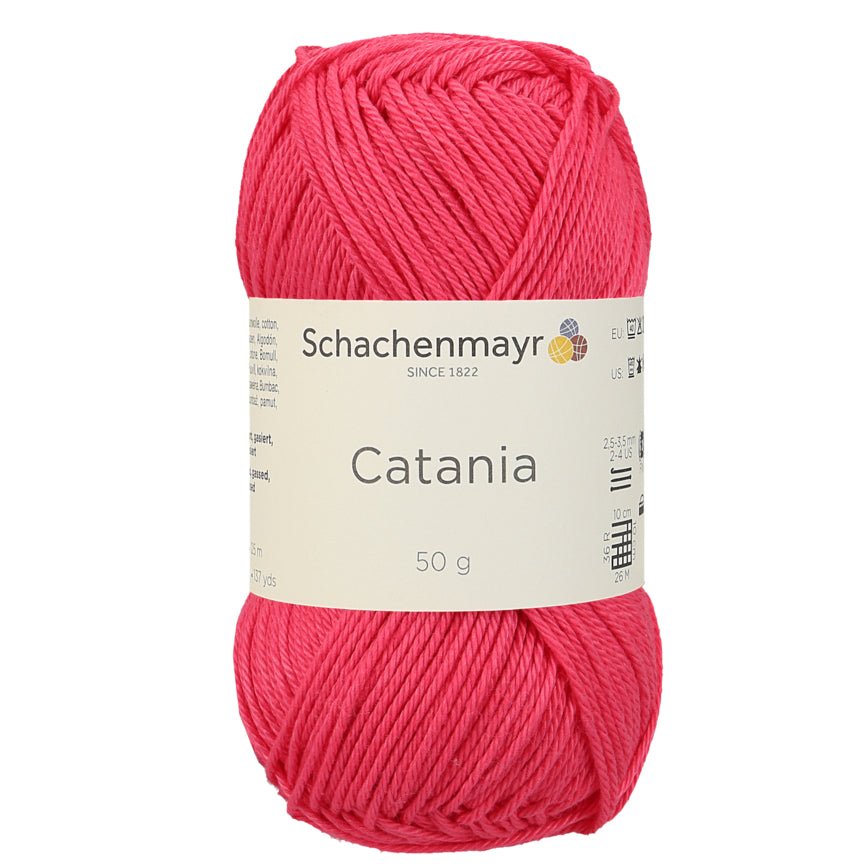 Catania | Baumwolle | 125m/50g | Farbe 256 - Himbeer - Handarbeiten - 1