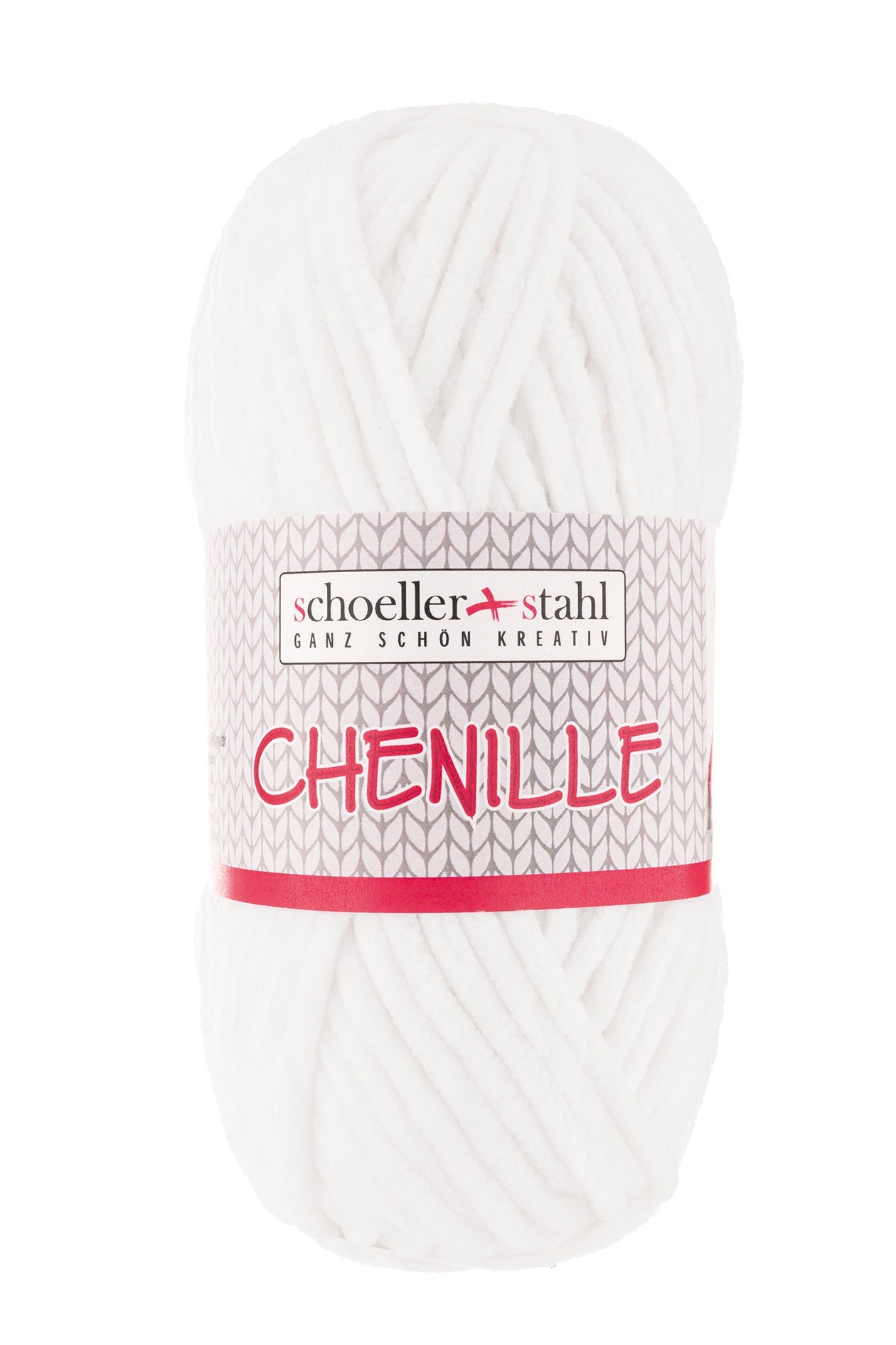 CHENILLE Wolle | 100g | Farbe 01 - Weiss - Strickwolle - Handarbeiten - 1