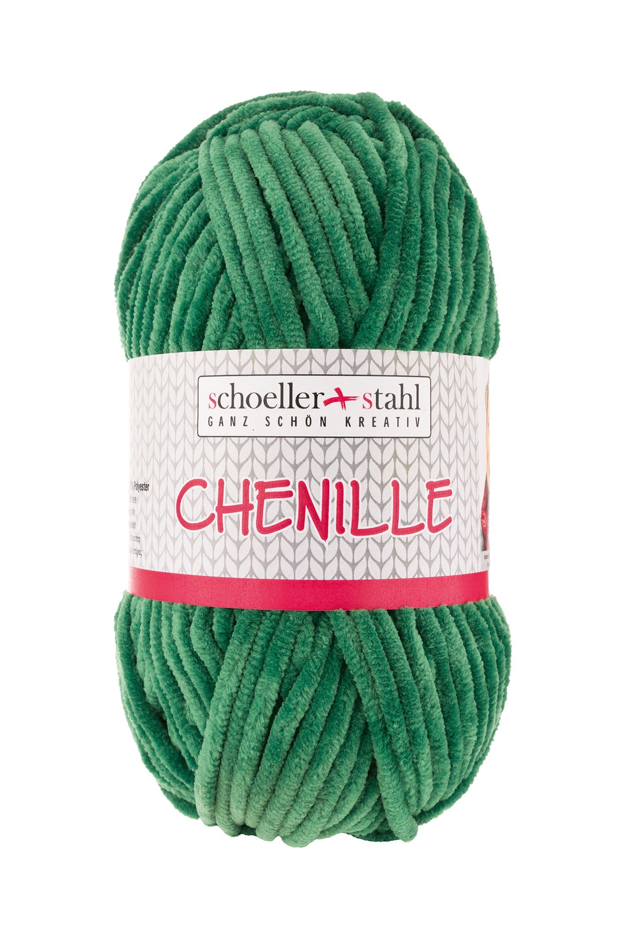 CHENILLE Wolle | 100g | Farbe 12 - Grün - Strickwolle - Handarbeiten - 1