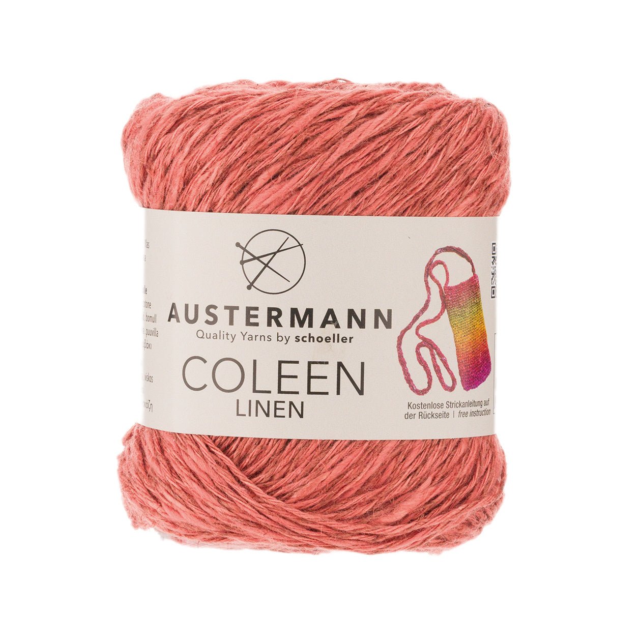 Coleen Linen | 120M - 50G | 04 - Koralle - Strickwolle - Handarbeiten - 1