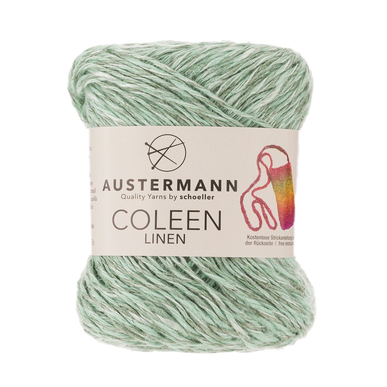 Coleen Linen | 120M - 50G | 08 - Salbei - Strickwolle - Handarbeiten - 1