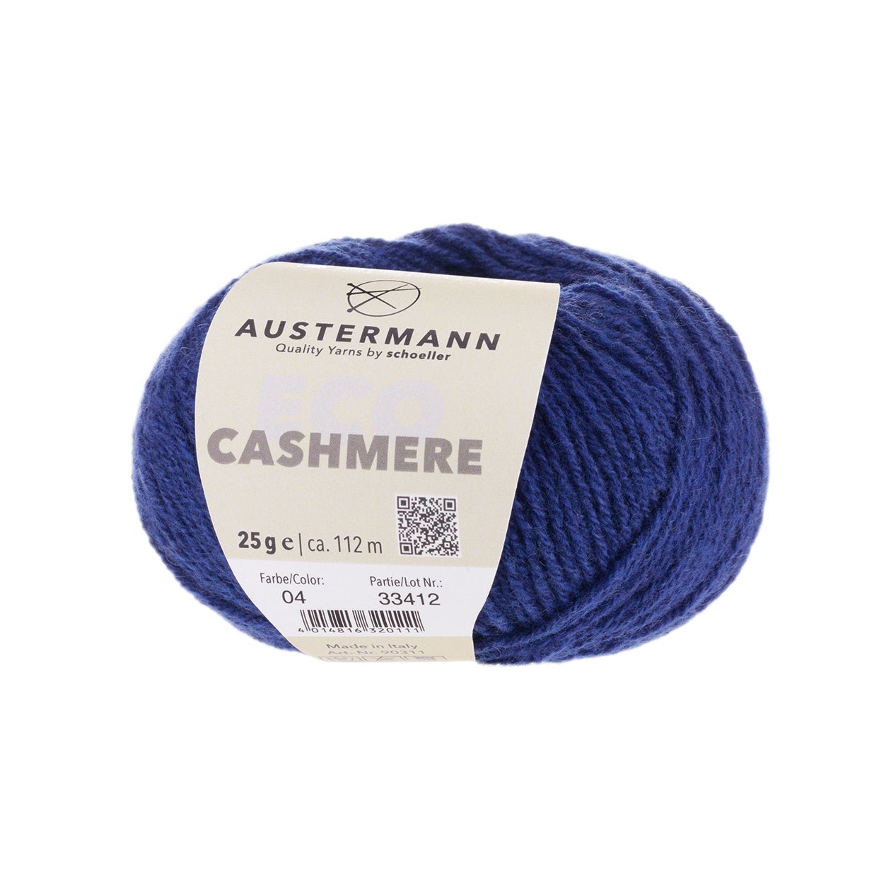 Eco Cashmere | 112 M - 25 G | 04 - Blau - Strickwolle - Handarbeiten - 1