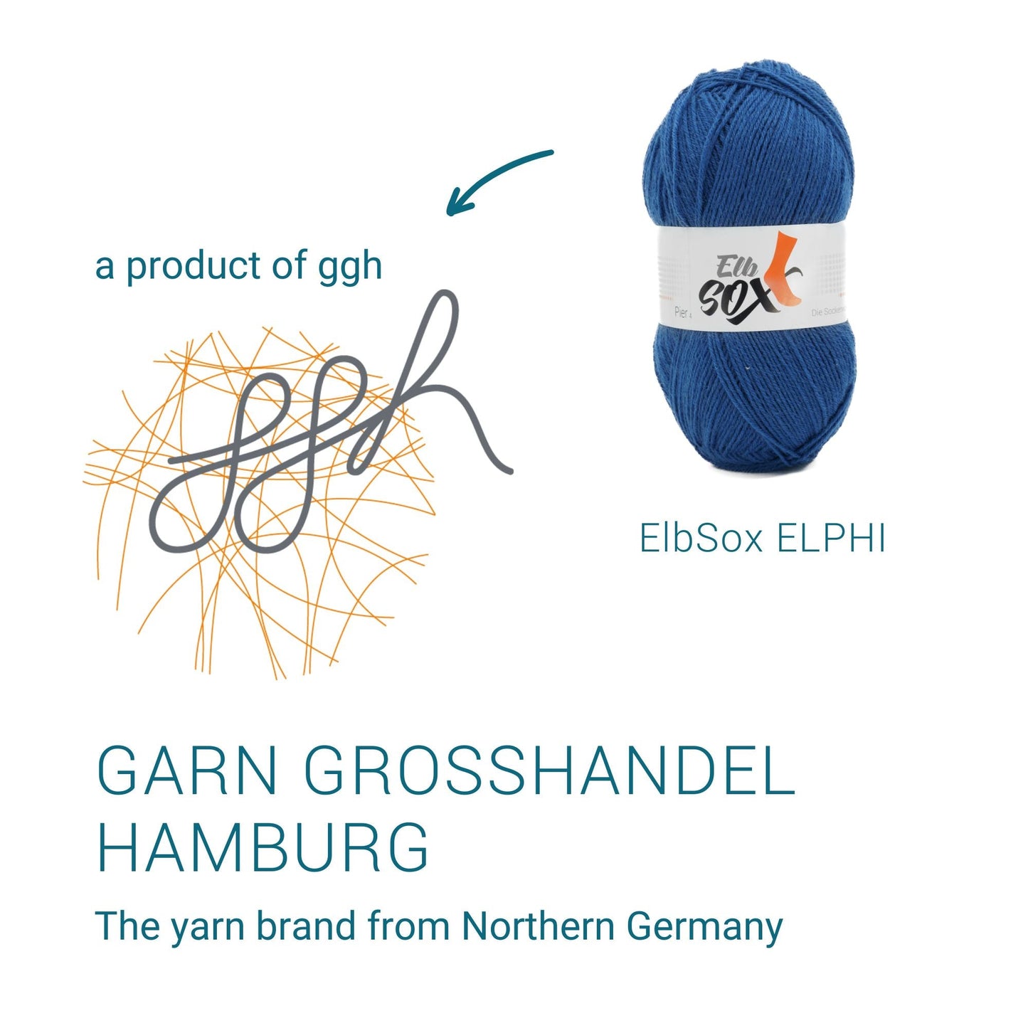 ElbSox Pier 4 | 100g Sockenwolle | 003 - Tiefseeblau - Handarbeiten - 5