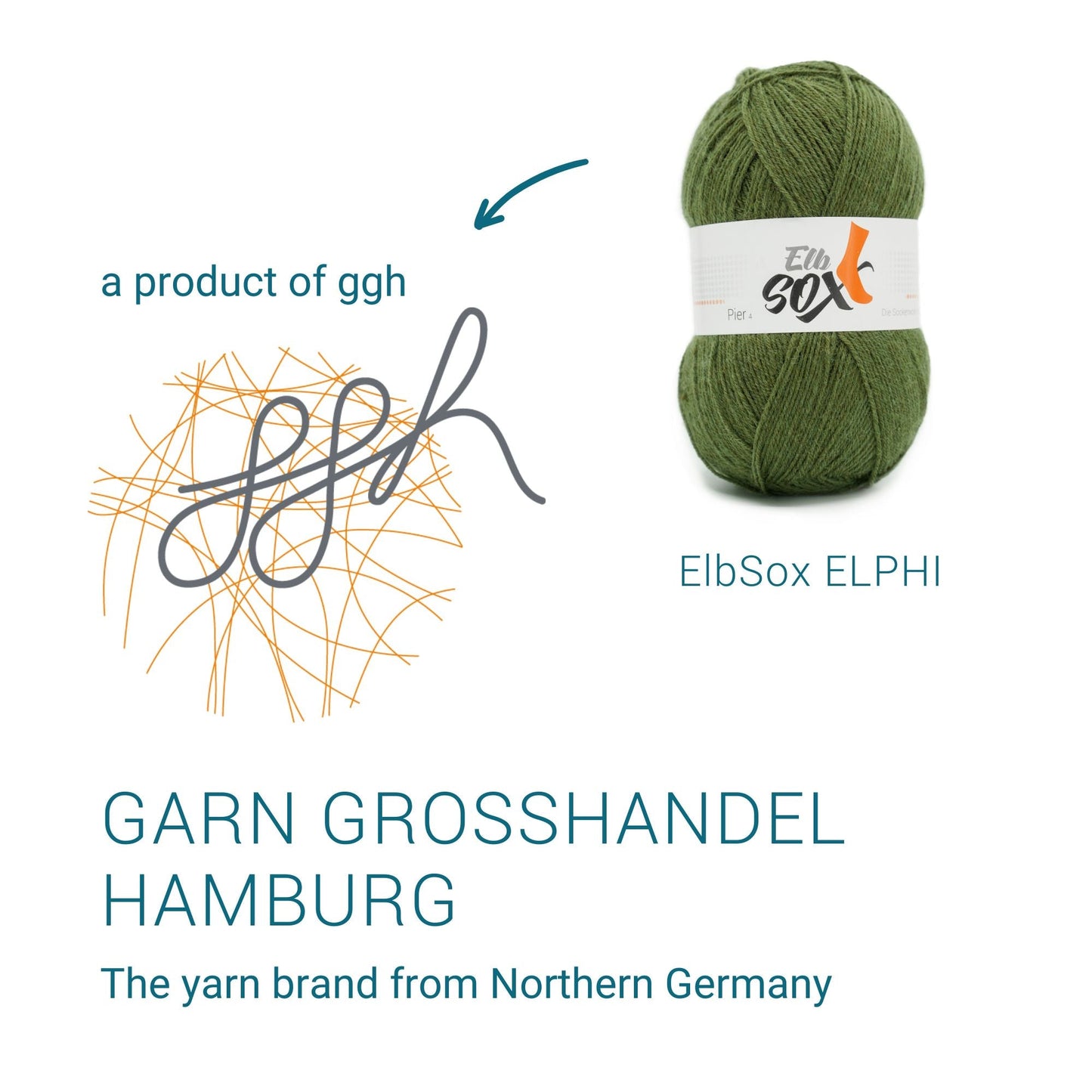 ElbSox Pier 4 | 100g Sockenwolle | 008 - Seetanggrün - Handarbeiten - 5