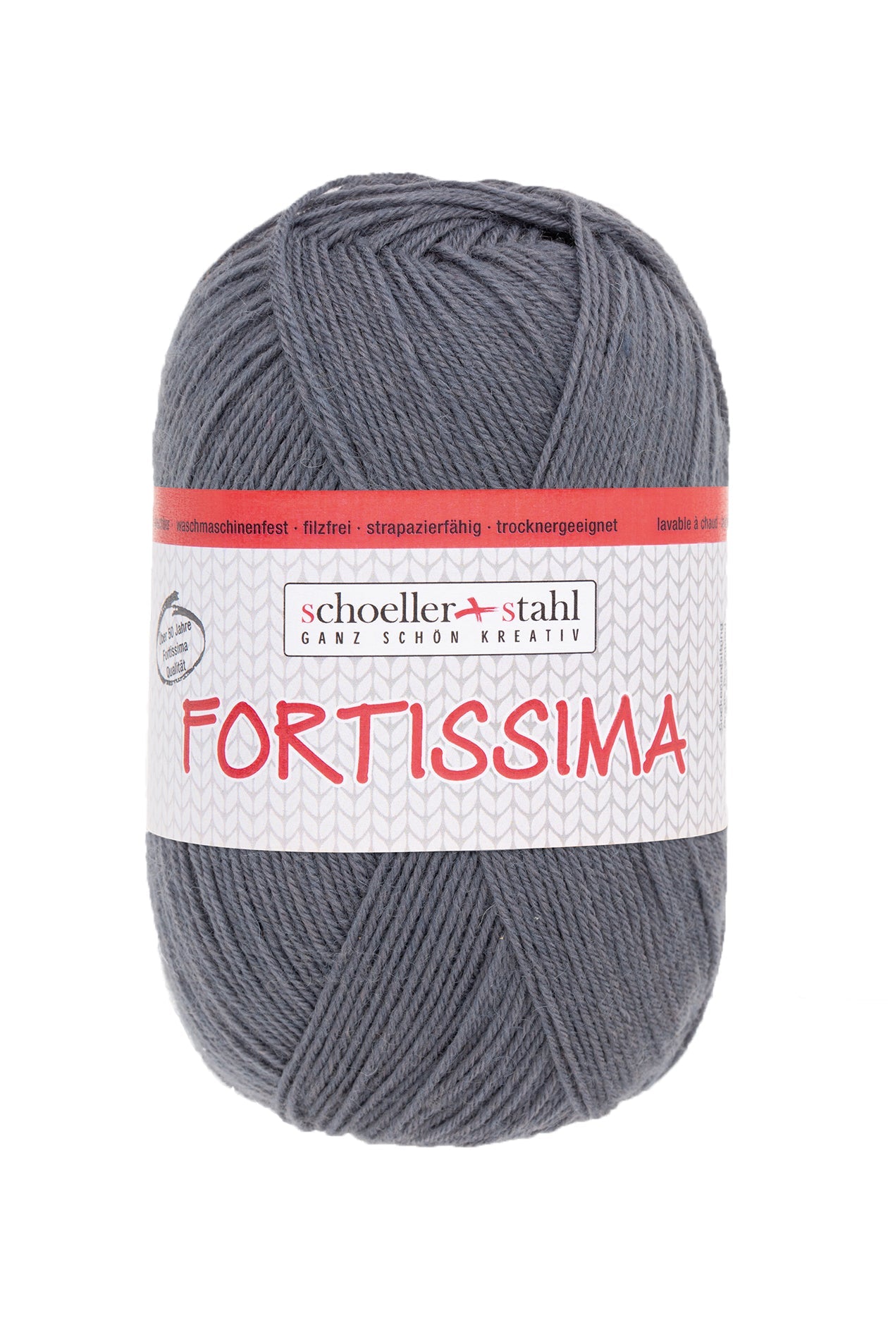 Fortissima 4 - fach Uni - Sockenwolle 100g | Farbe 2028 - MAUS - Handarbeiten - 1