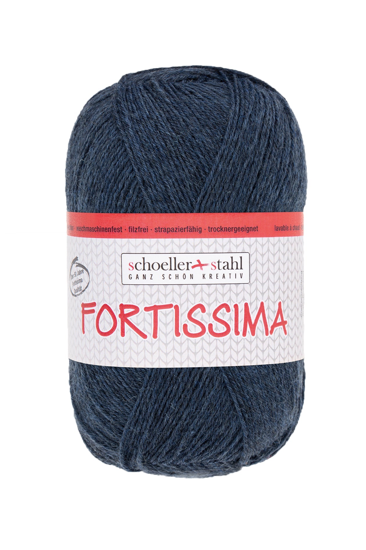 Fortissima 4 - fach Uni - Sockenwolle 100g | Farbe 2037 - POLAR - MELIERT - Handarbeiten - 1