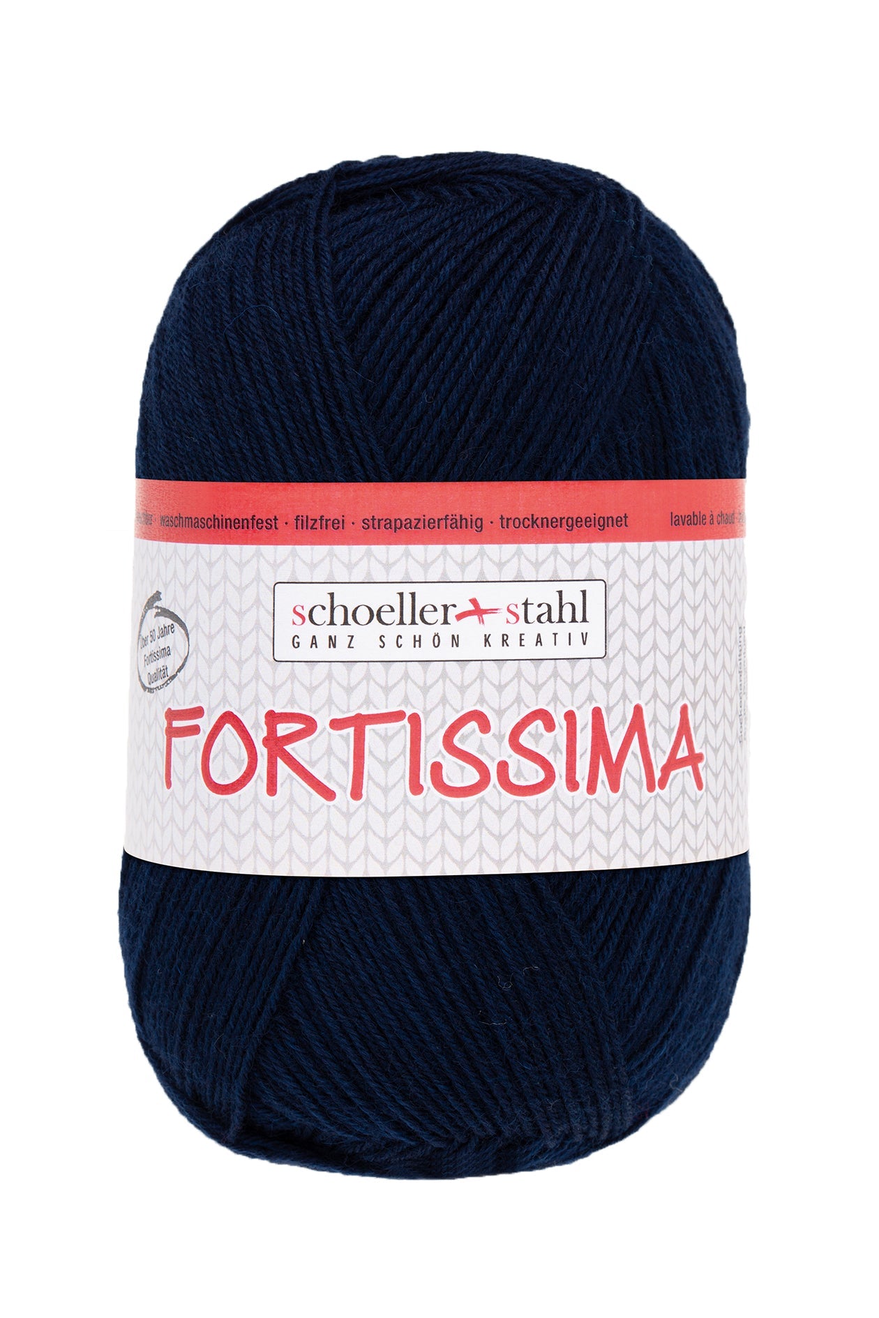 Fortissima 4 - fach Uni - Sockenwolle 100g | Farbe 2040 - NACHTBLAU - Handarbeiten - 1