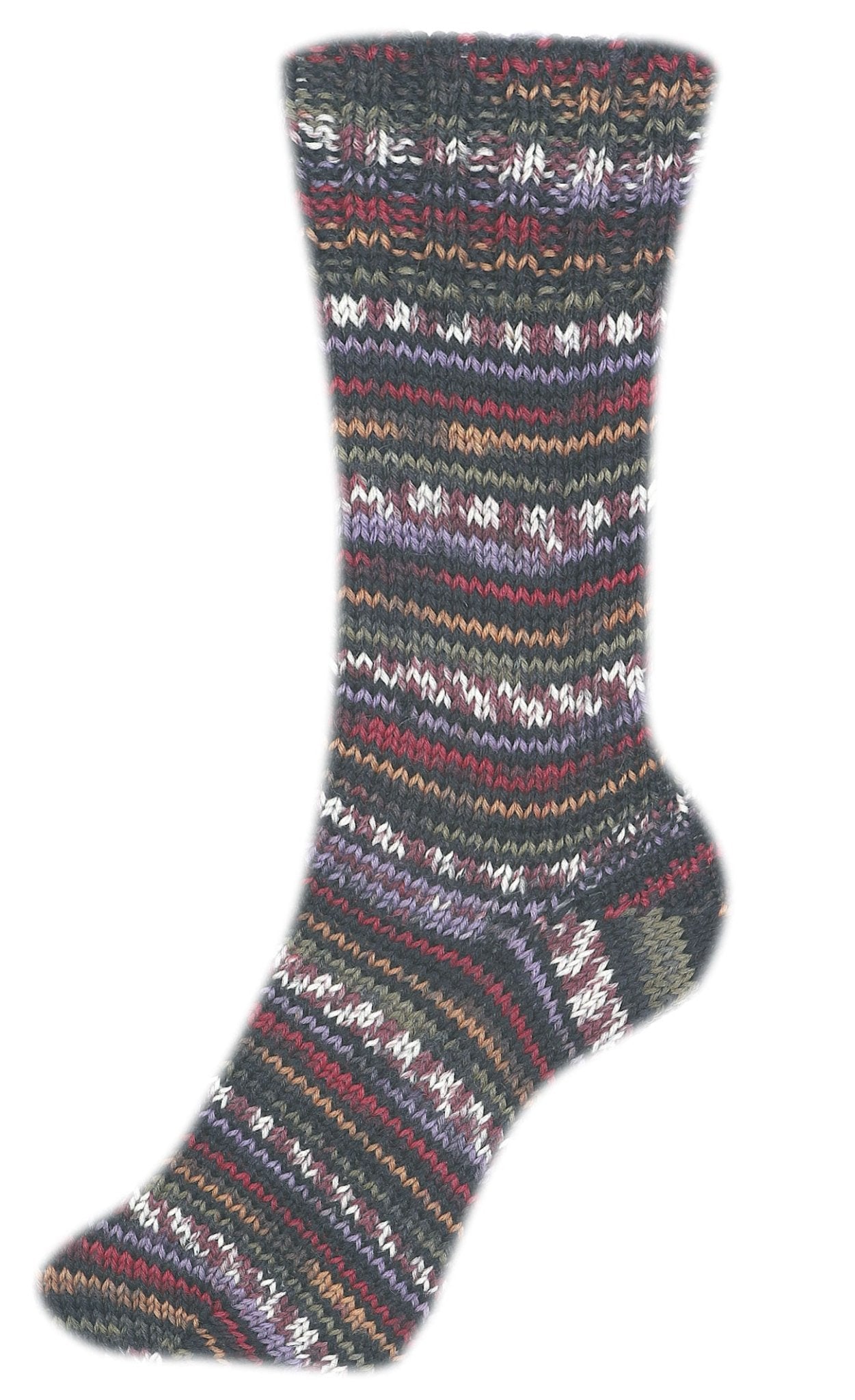 Fortissima 6 - fach bunte Sockenwolle 150g | Farbe 163 - BORDEAUX - BUNT - Handarbeiten - 2