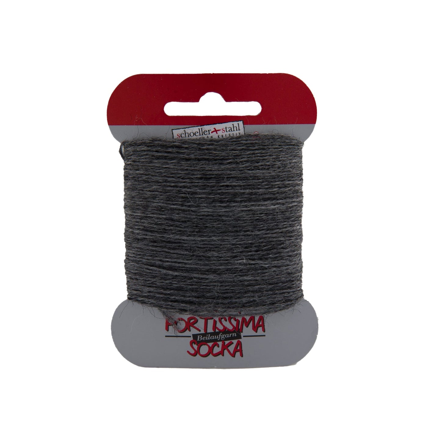 Fortissima Socken - Beilaufgarn 40m/5g | Farbe 1057 - MITTELGRAU - MELIERT - Handarbeiten - 1