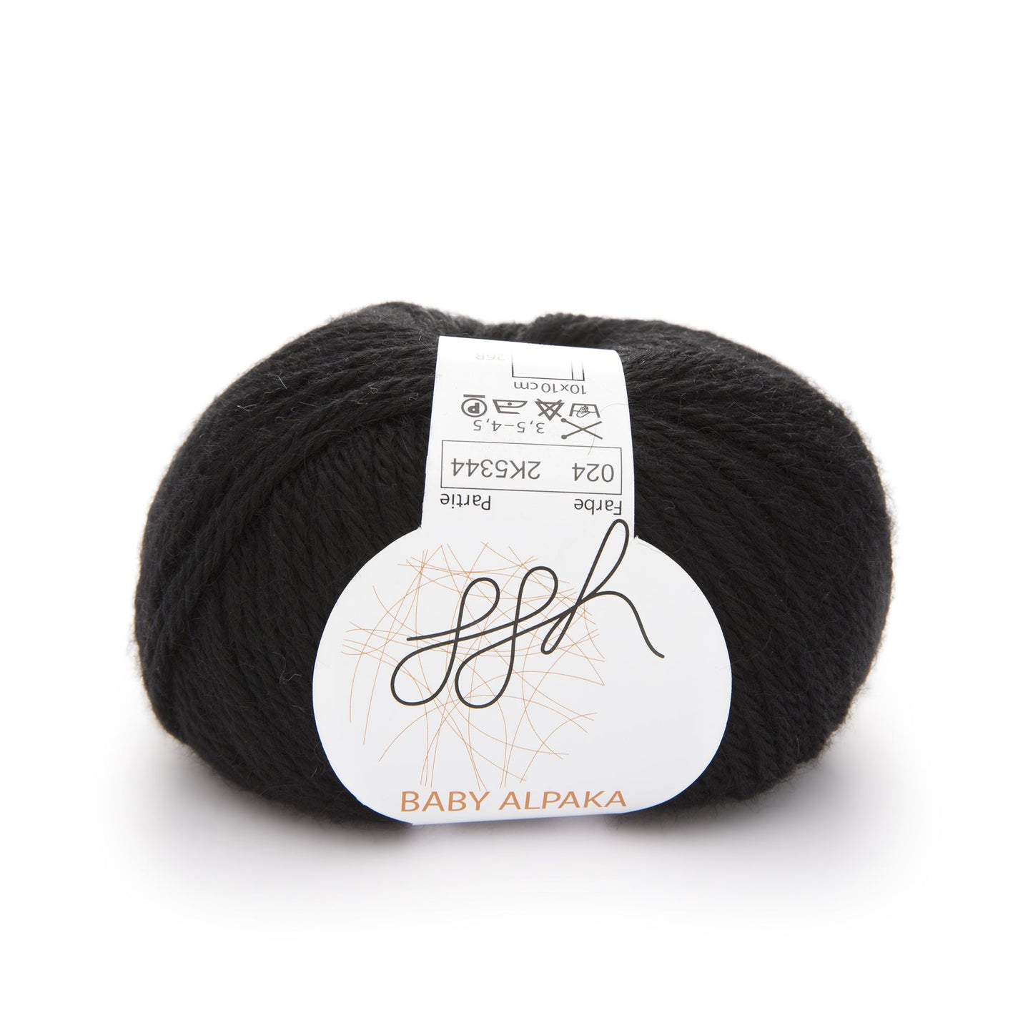 ggh Baby Alpaka Farbe | 100% Baby Alpaka Wolle | 100m/50g | 024 - Schwarz - Handarbeiten - 1