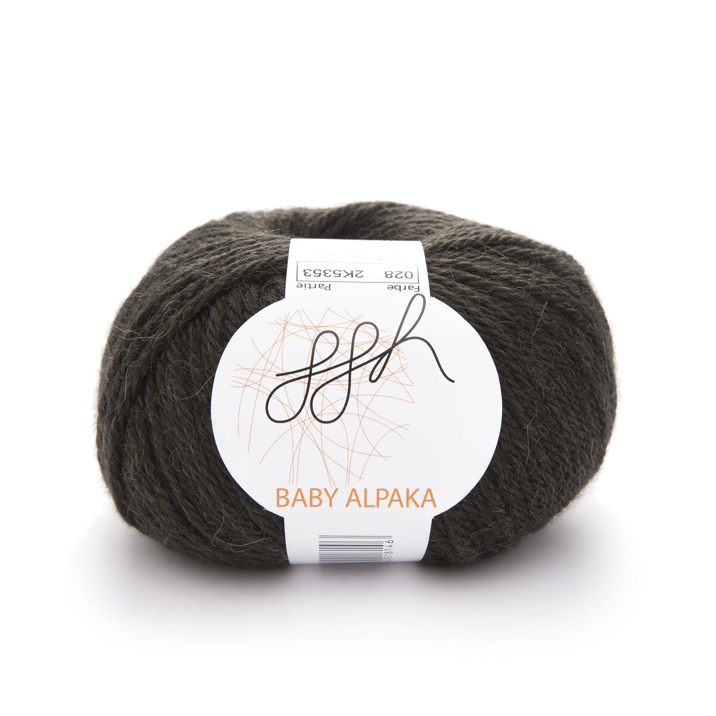 ggh Baby Alpaka Farbe | 100% Baby Alpaka Wolle | 100m/50g | 028 - Tiefdunkles Oliv - Handarbeiten - 1