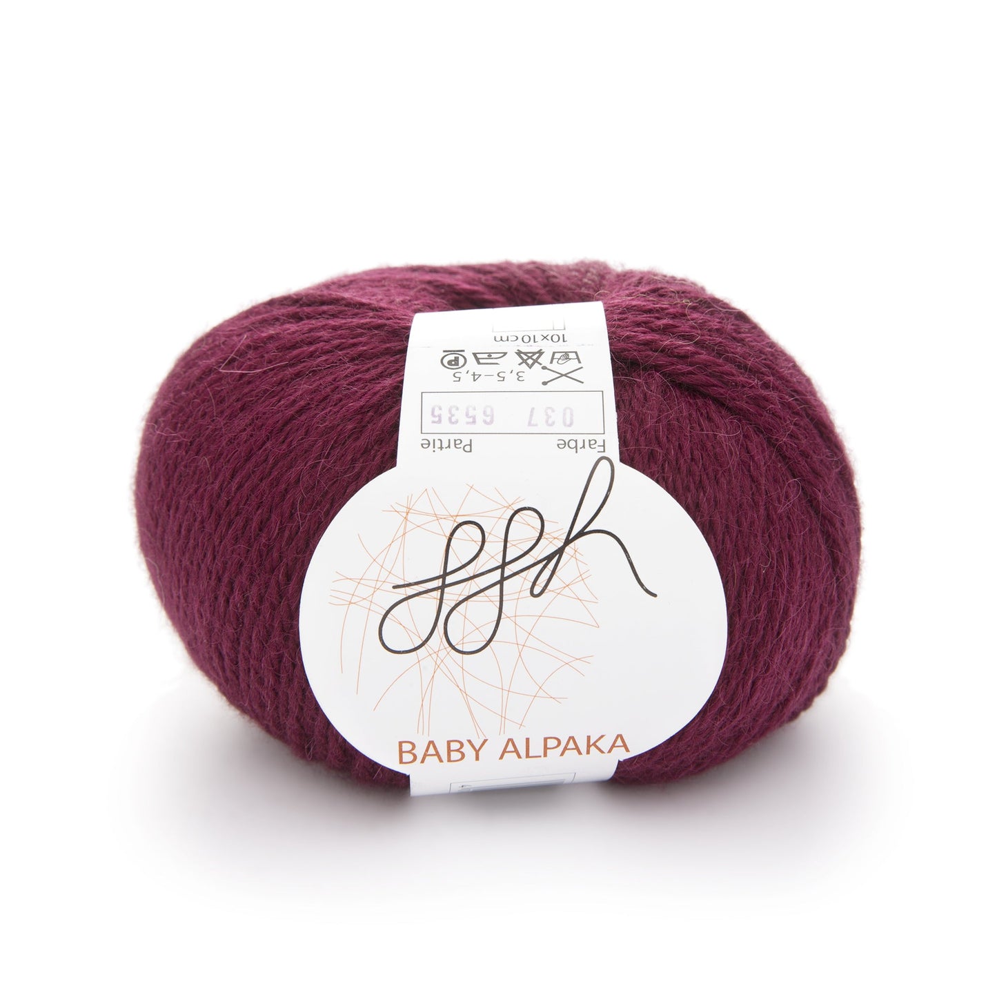 ggh Baby Alpaka Farbe | 100% Baby Alpaka Wolle | 100m/50g | 037 - Granatrot - Handarbeiten - 1
