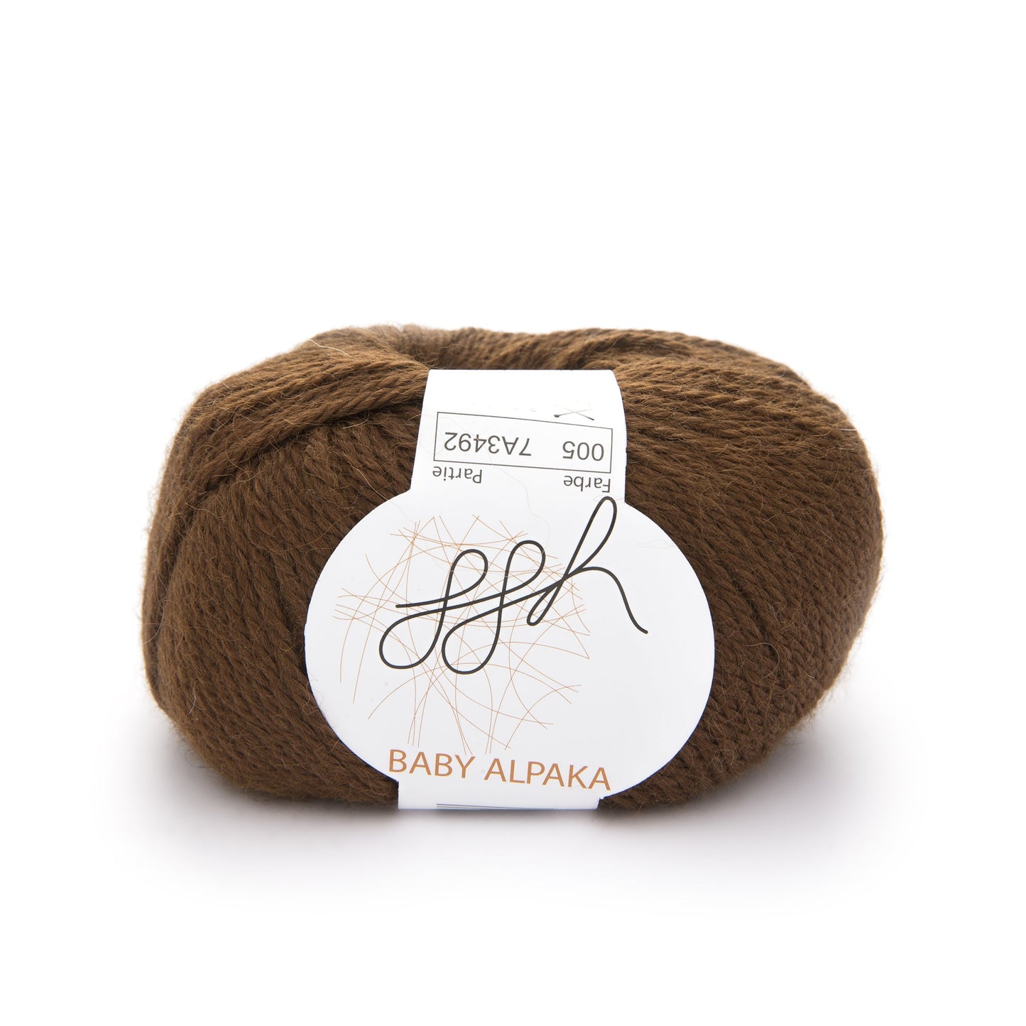 ggh Baby Alpaka natur | 100% Baby Alpaka Wolle | 100m/50g | 005 - Kakaobraun - Handarbeiten - 1