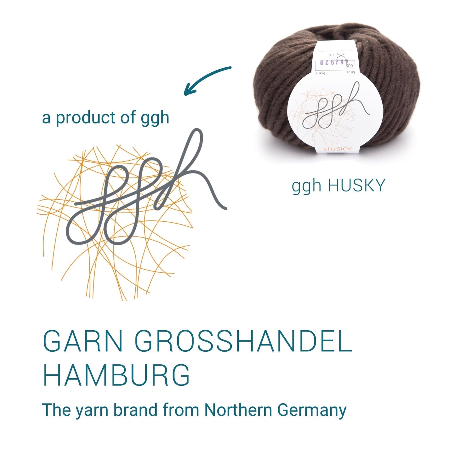 ggh Husky Box | 300g Set (6x50g) – 006 – Schokolade - Handarbeiten - 6