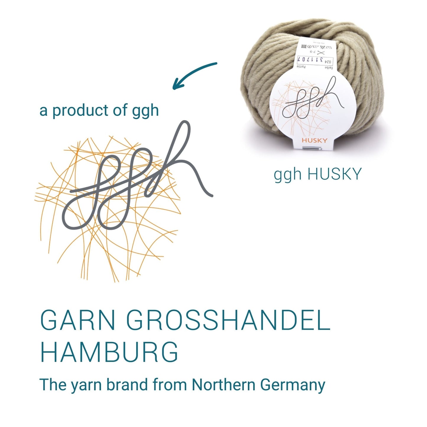 ggh Husky Box | 300g Set (6x50g) – 024 – Ingwer - Handarbeiten - 6