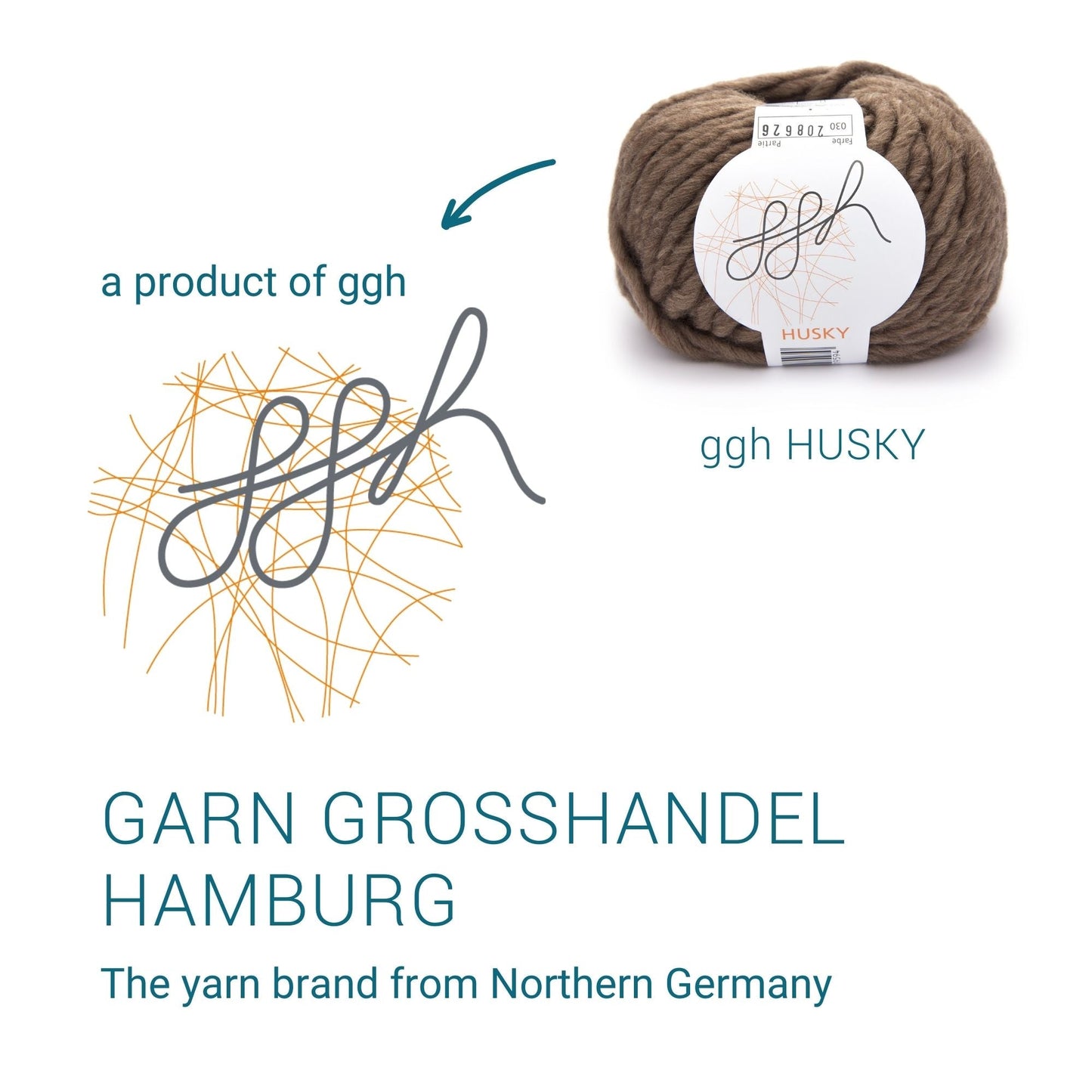 ggh Husky Box | 300g Set (6x50g) – 030 – Lederbraun - Handarbeiten - 6