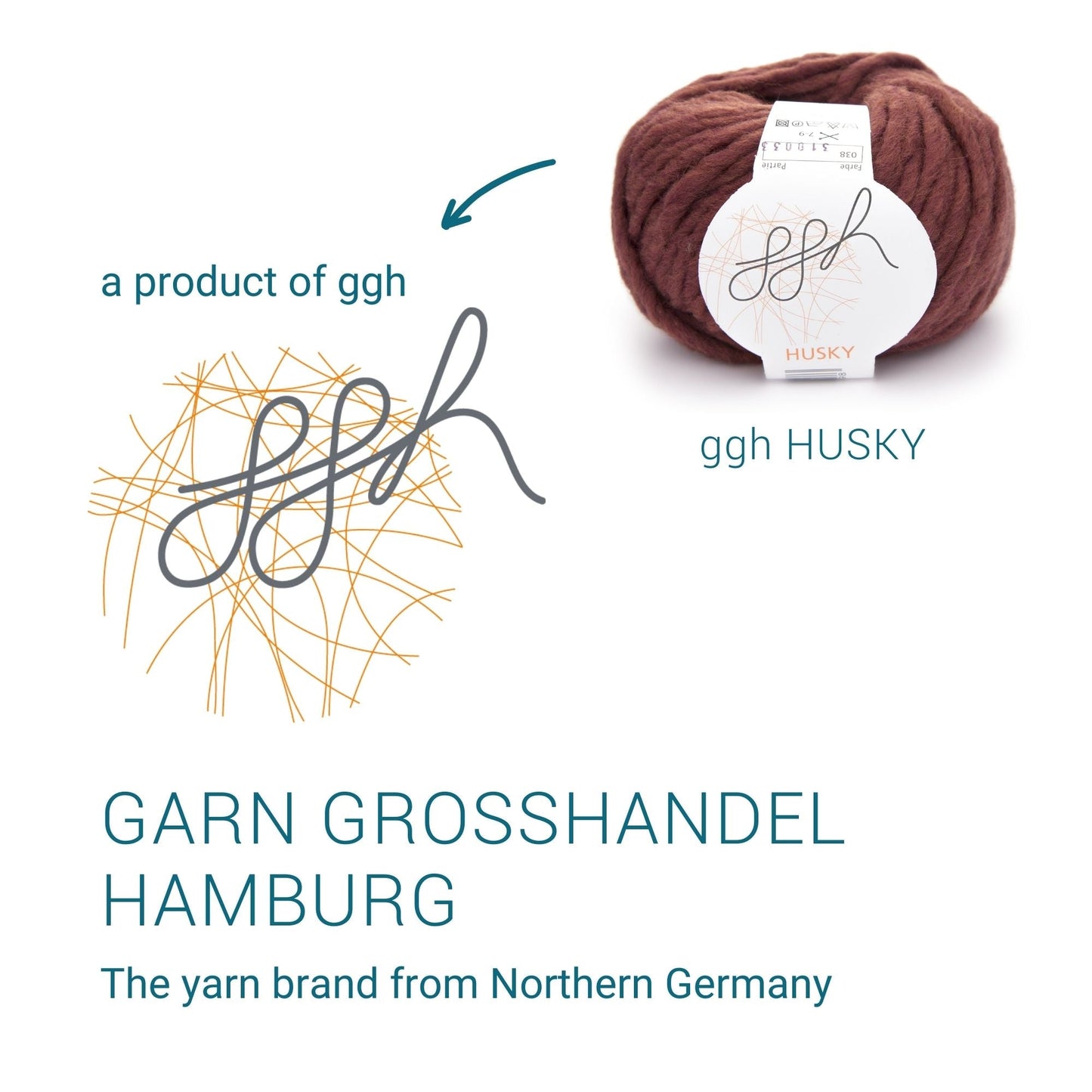 ggh Husky Box | 300g Set (6x50g) – 038 – Sequoiabraun - Handarbeiten - 6