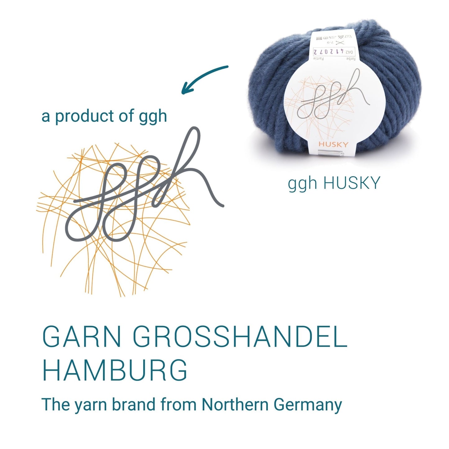 ggh Husky Box | 300g Set (6x50g) – 042 – Ozeanblau - Handarbeiten - 6