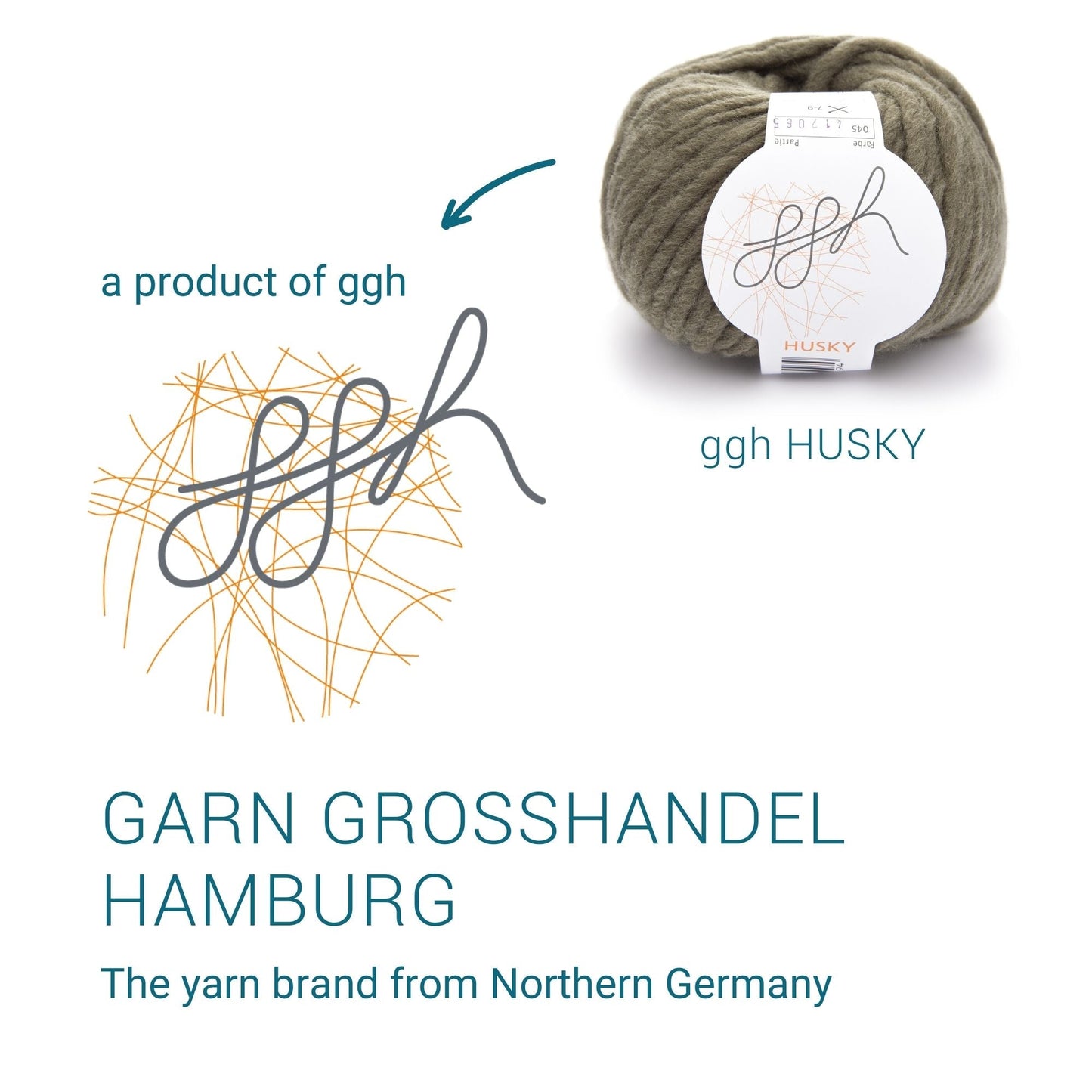 ggh Husky Box | 300g Set (6x50g) – 045 – Torfbraun - Handarbeiten - 6
