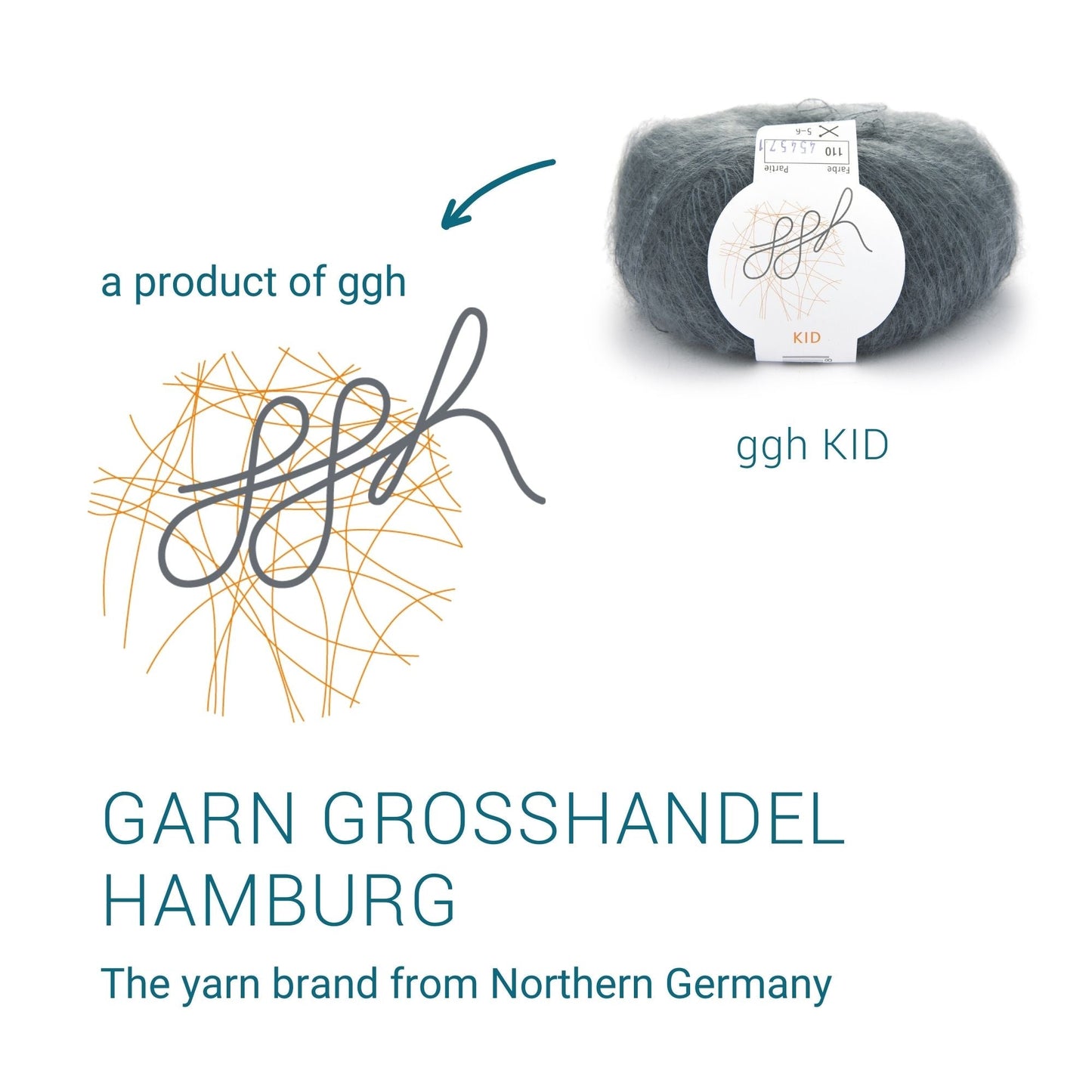 ggh Kid | Mohairwolle | 250m/25g | 110 - Flanellgrau - Handarbeiten - 4