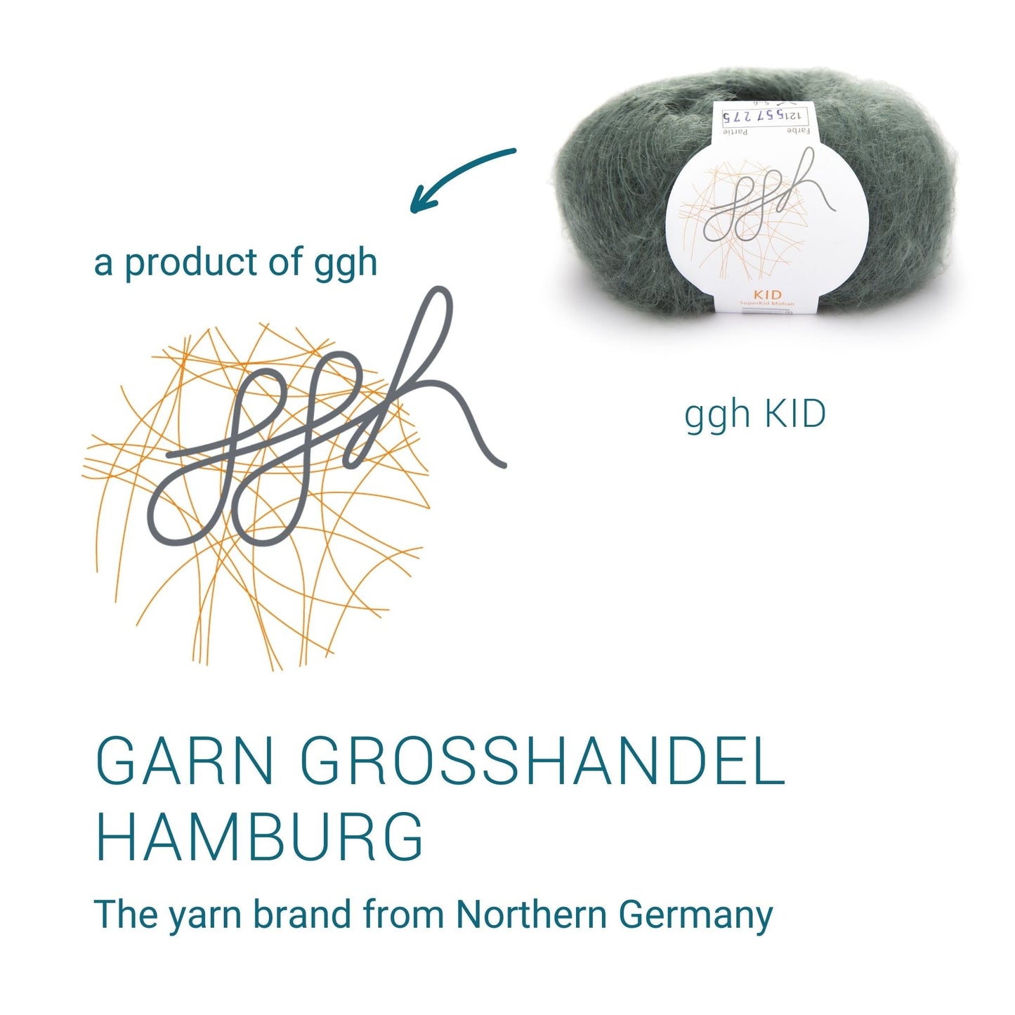 ggh Kid | Mohairwolle | 250m/25g | 121 - Berylgrün - Handarbeiten - 4