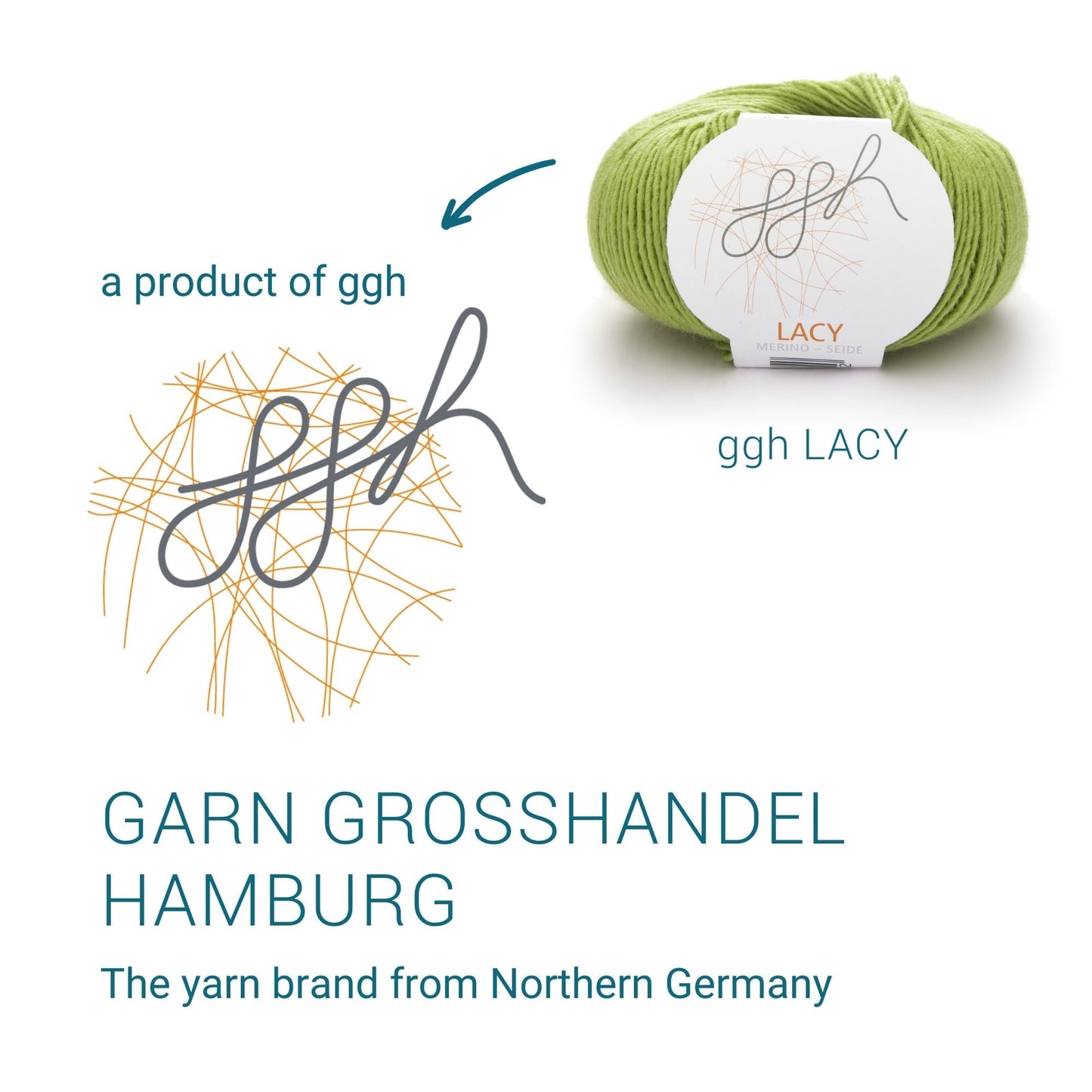 GGH Lacy | Merinowolle mit Seide | 25g - 170m | 006 - Apfelgrün - Strickwolle - Handarbeiten - 5