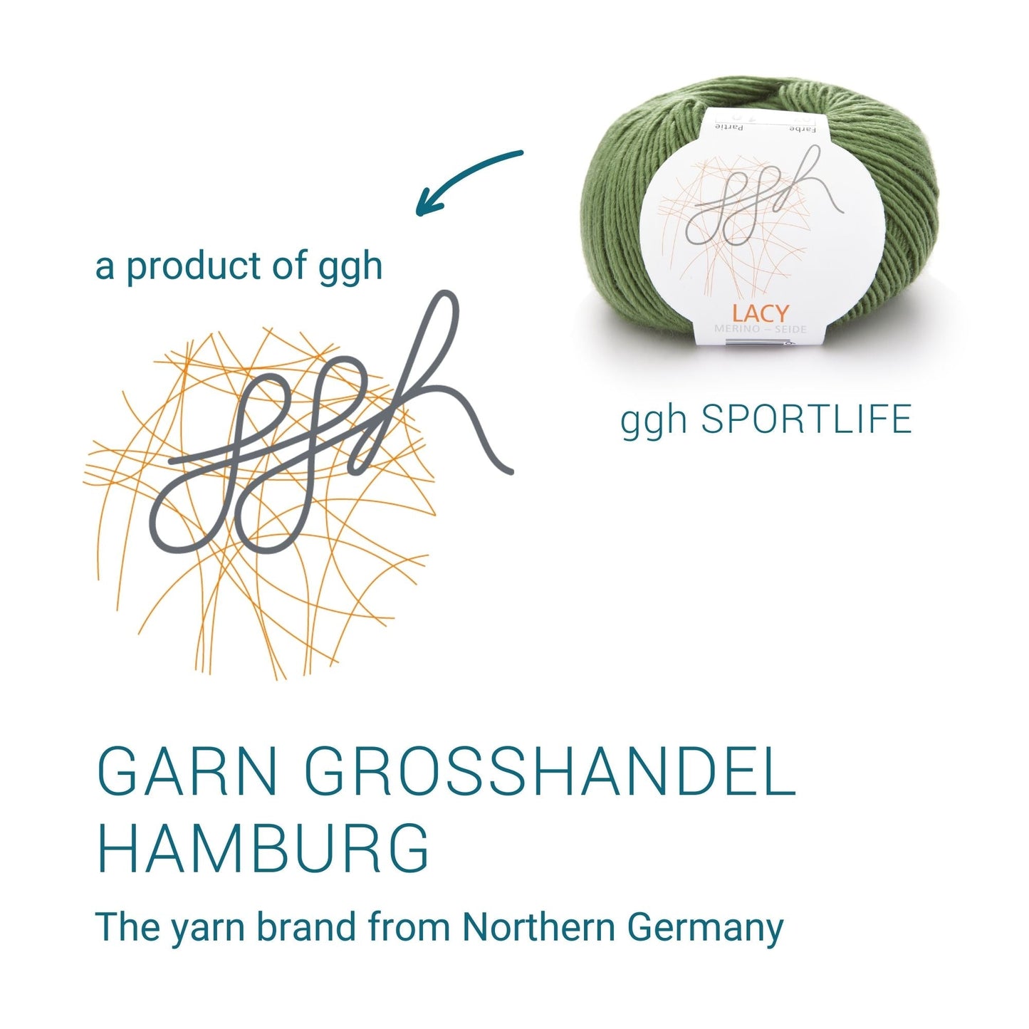 GGH Lacy | Merinowolle mit Seide | 25g - 170m | 007 - Olivgrün - Strickwolle - Handarbeiten - 5