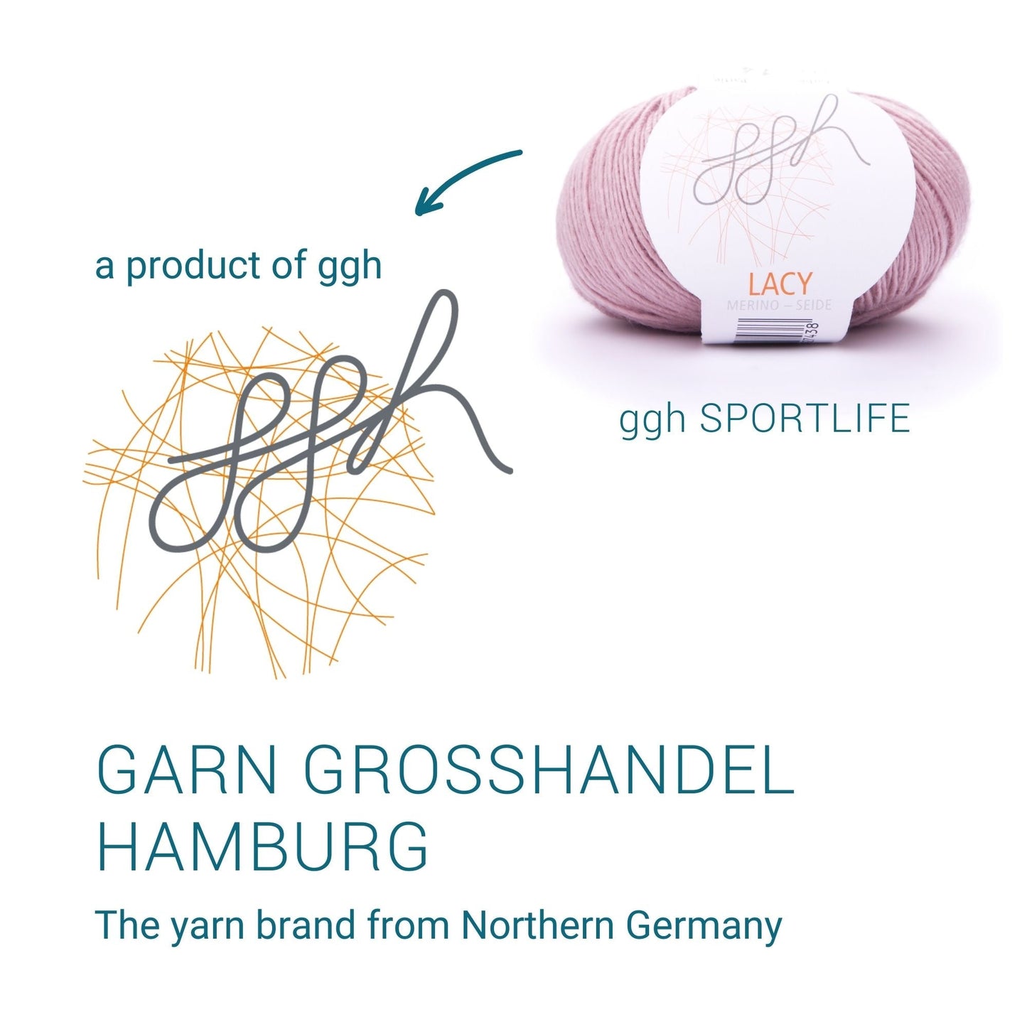 GGH Lacy | Merinowolle mit Seide | 25g - 170m | 015 - Pastell Rosa - Strickwolle - Handarbeiten - 5