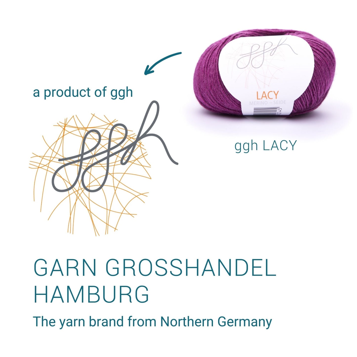 GGH Lacy | Merinowolle mit Seide | 25g - 170m | 016 - Amethyst - Strickwolle - Handarbeiten - 5