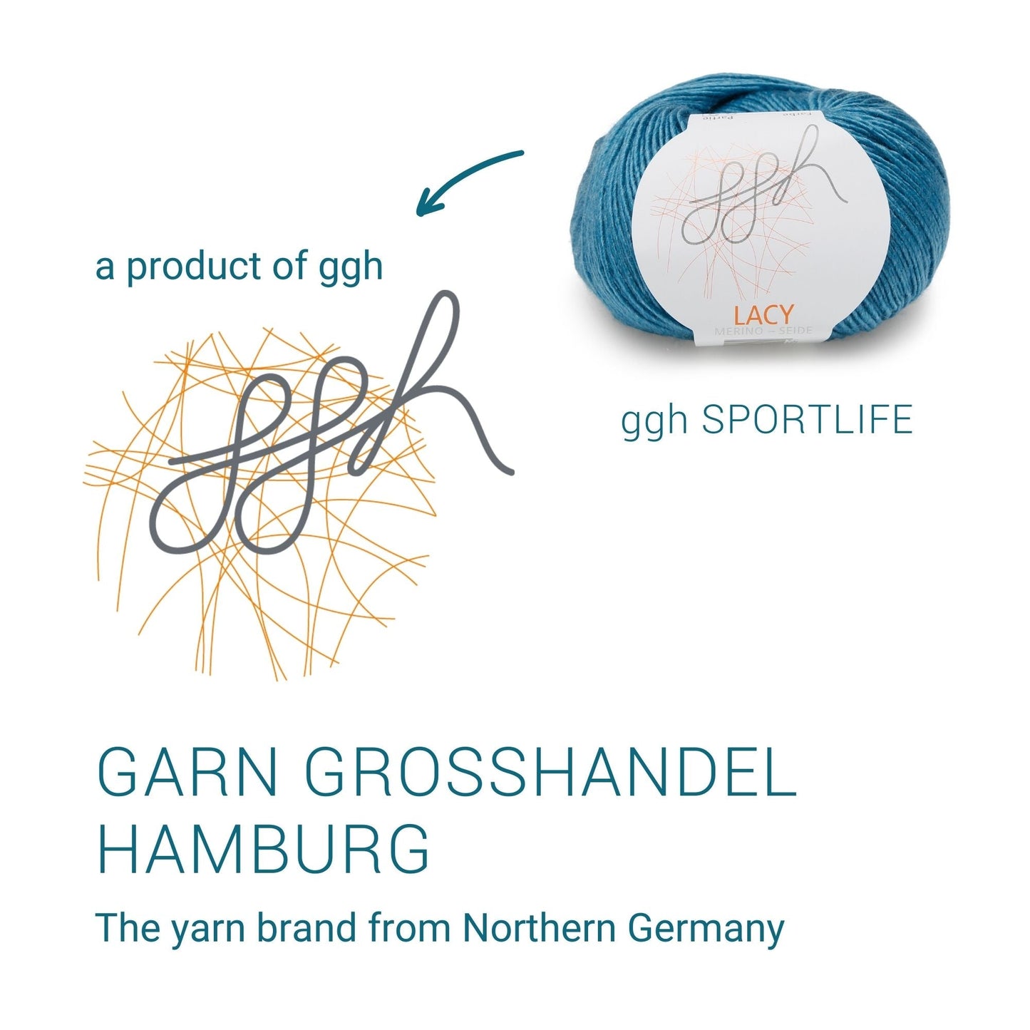 GGH Lacy | Merinowolle mit Seide | 25g - 170m | 022 - Türkis - Strickwolle - Handarbeiten - 5