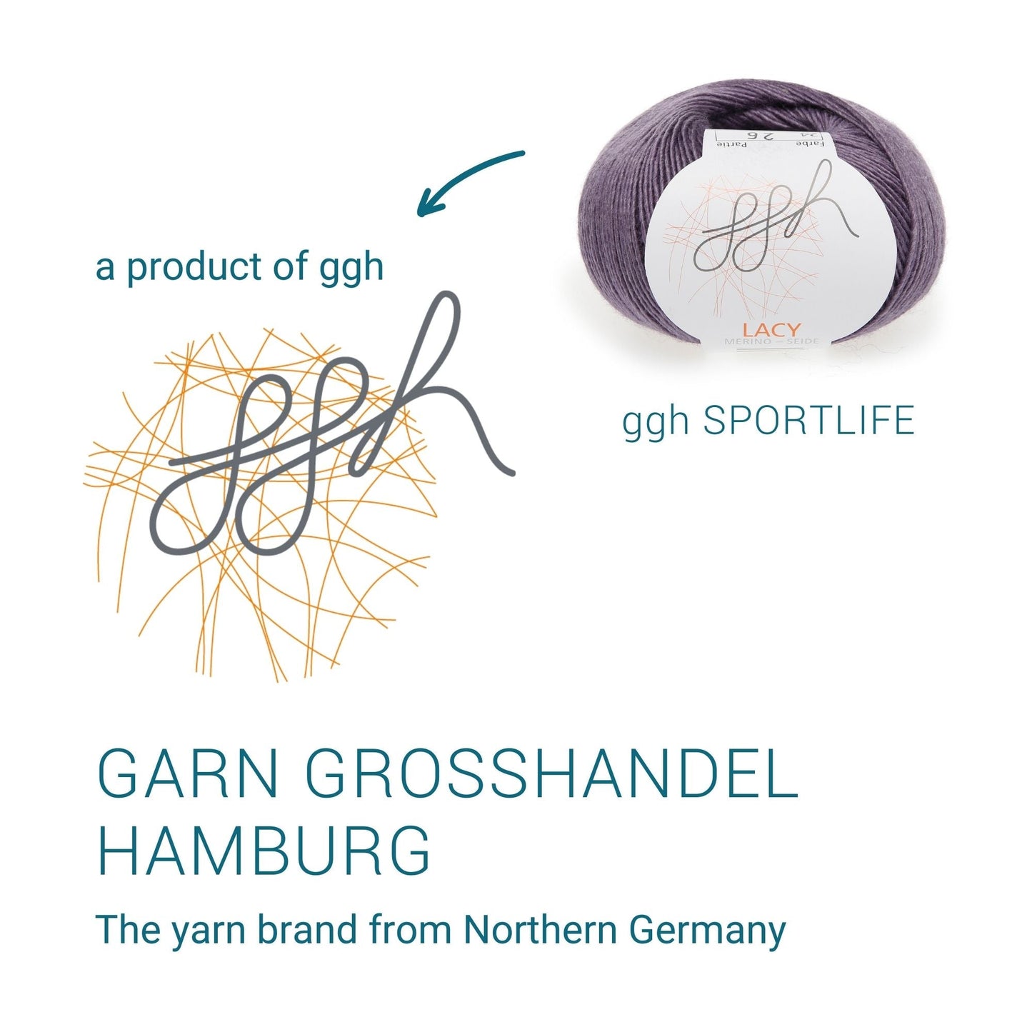 GGH Lacy | Merinowolle mit Seide | 25g - 170m | 024 - Mauve - Strickwolle - Handarbeiten - 5